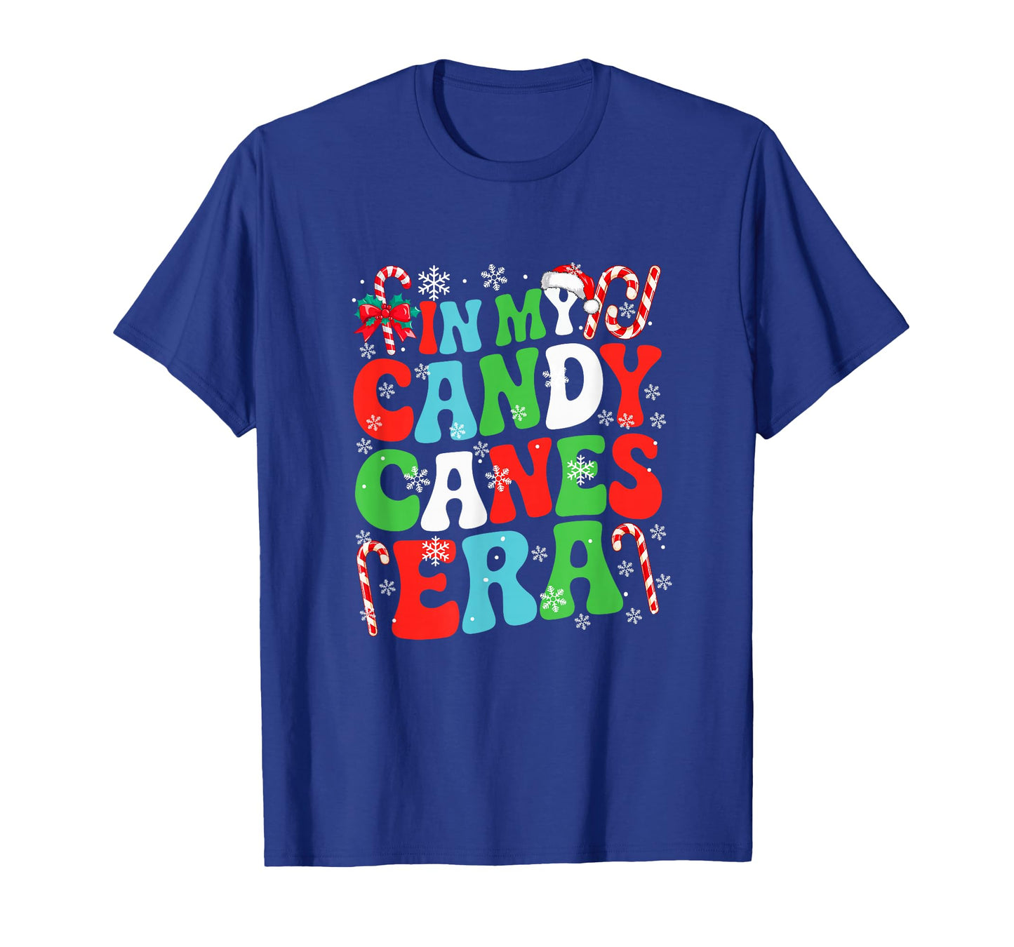 in My Candy Canes Era Christmas Santa Colorful Costume Kids T-Shirt