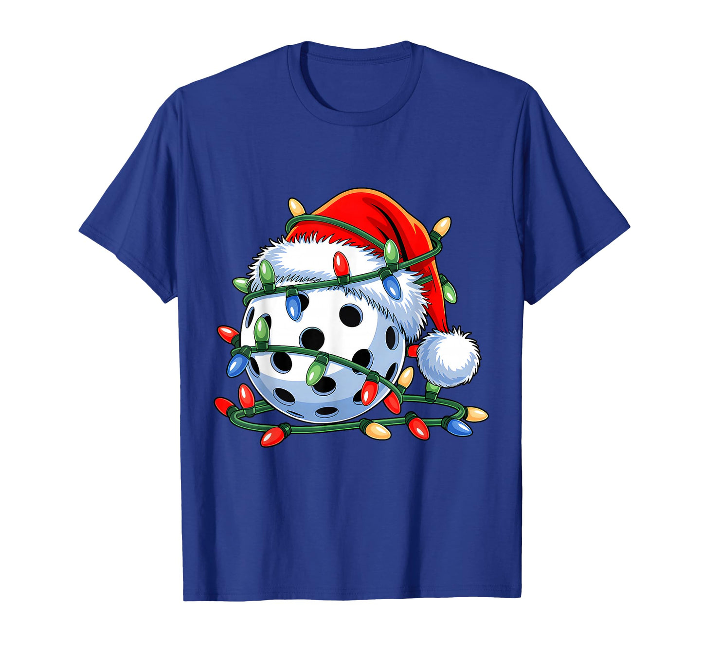 Pickle Ball Ball Santa Hat Xmas Funny Christmas Men Women T-Shirt