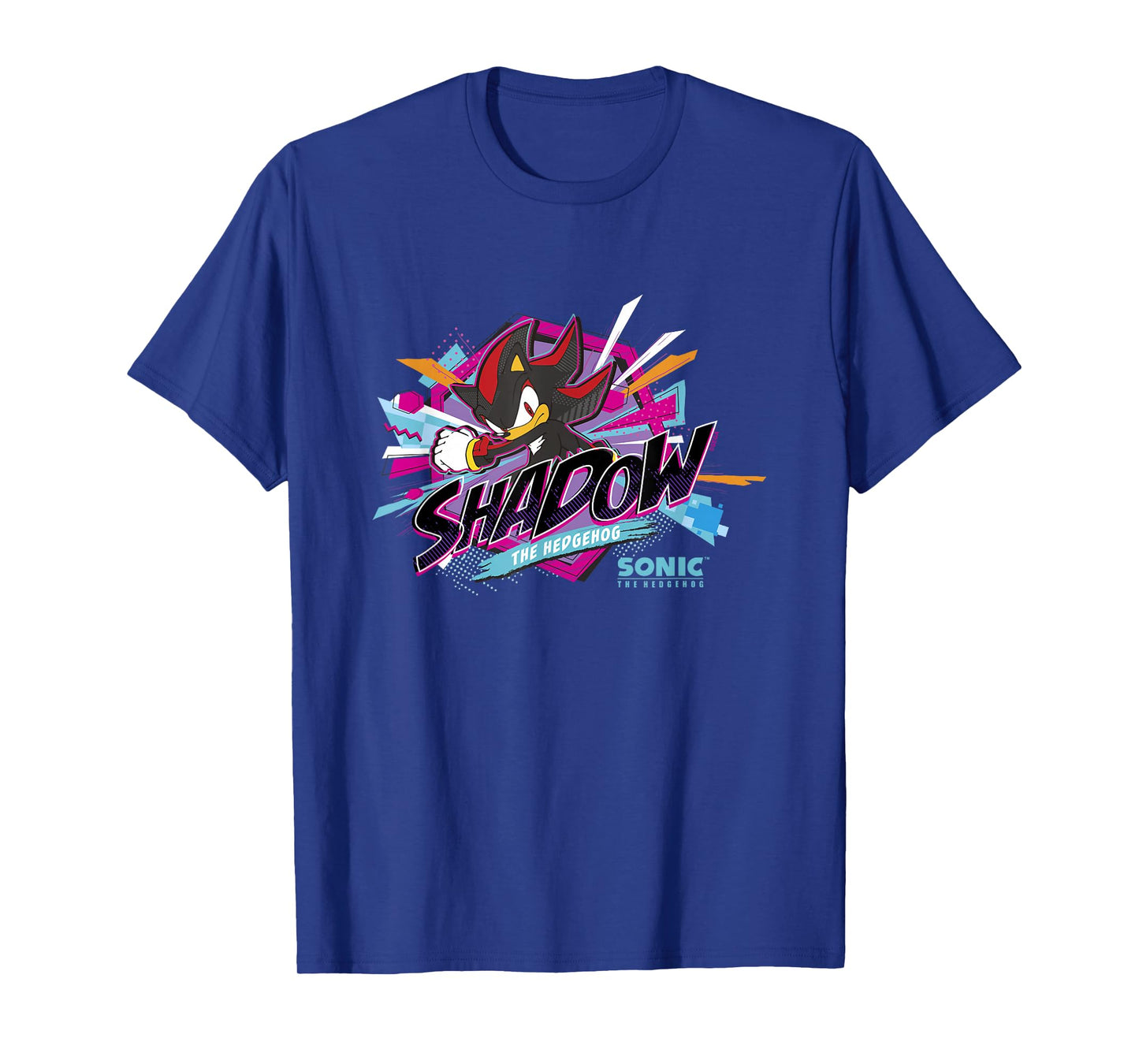Sonic The Hedgehog Shadow Retro Neon Logo T-Shirt