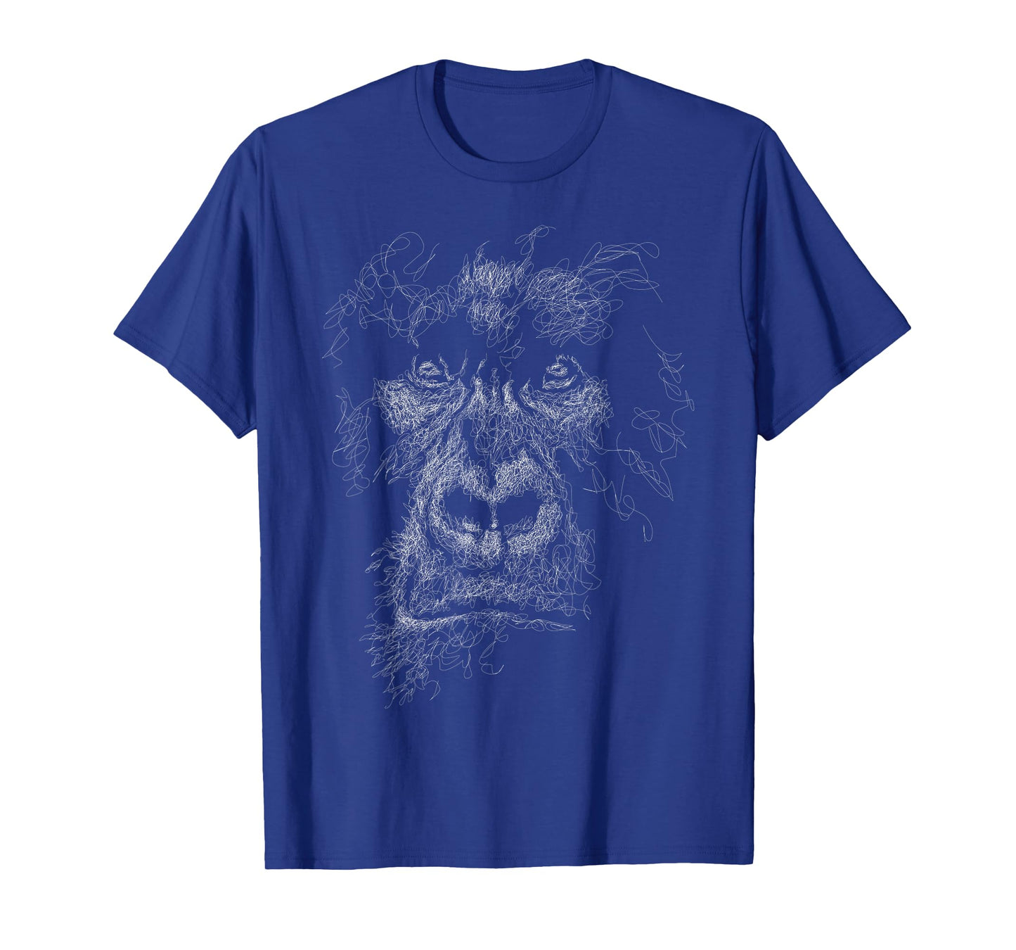 gorilla face scribble art head for lover Silverback animals T-Shirt