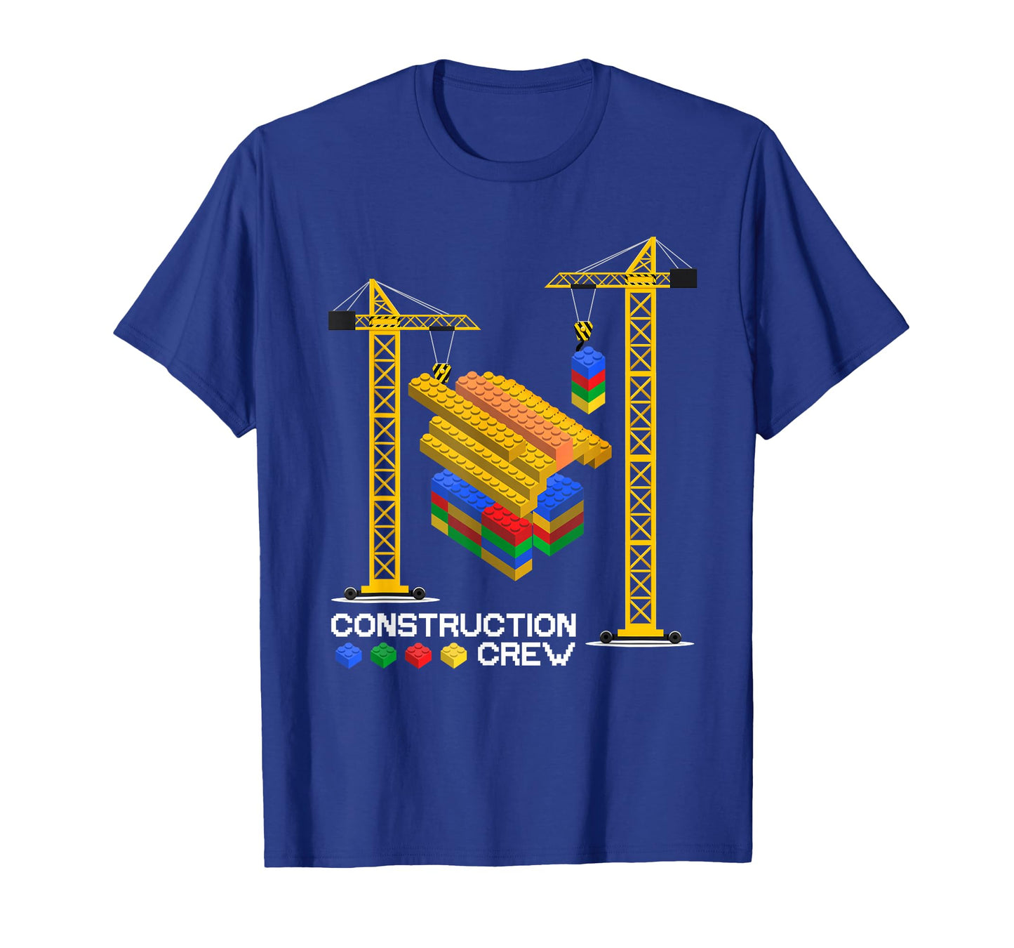 Construction Crew Building Blocks Master Builder Kids Boys T-Shirt