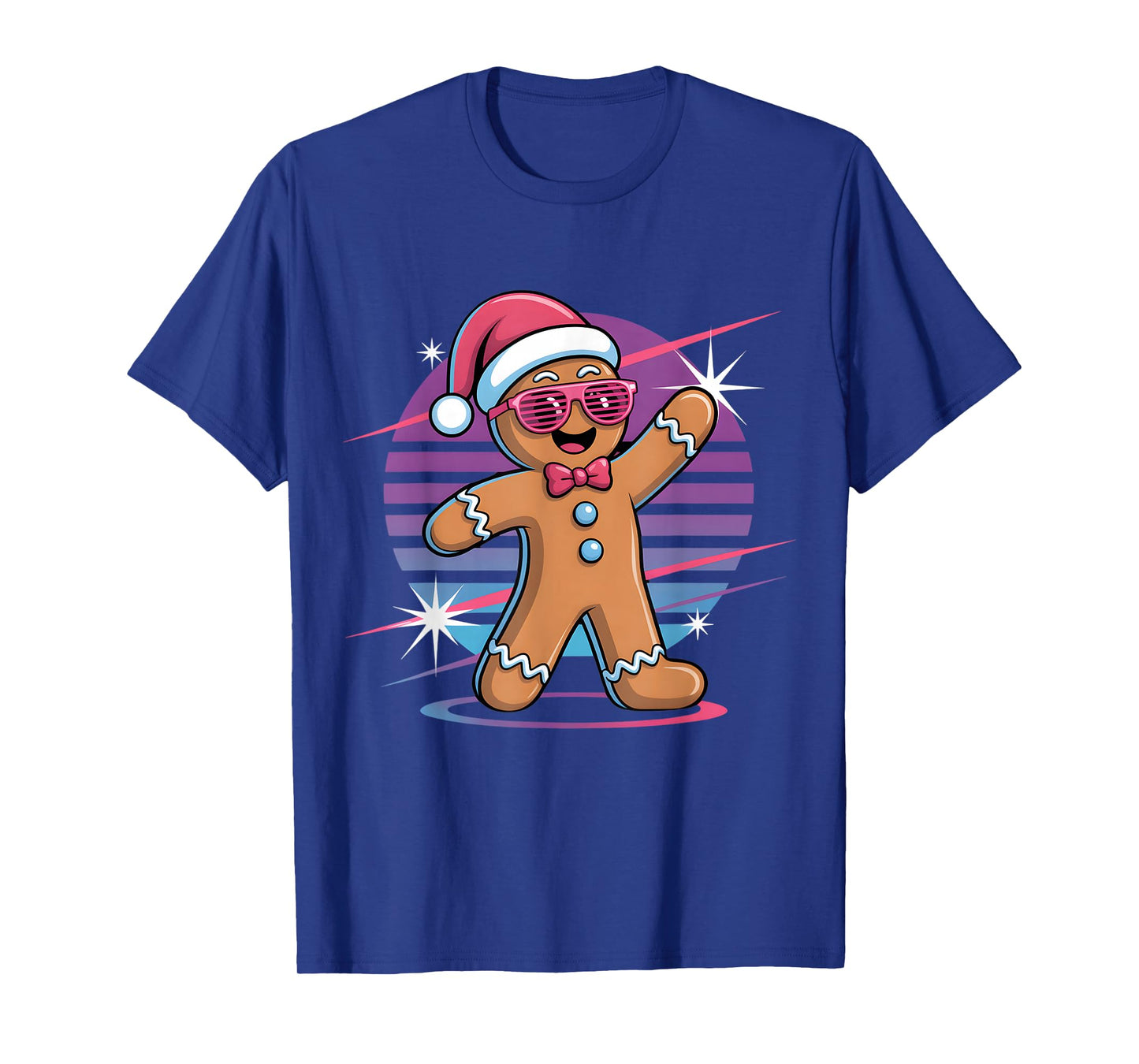 Retro 80s Gingerbread Man Christmas Baking Women Men T-Shirt
