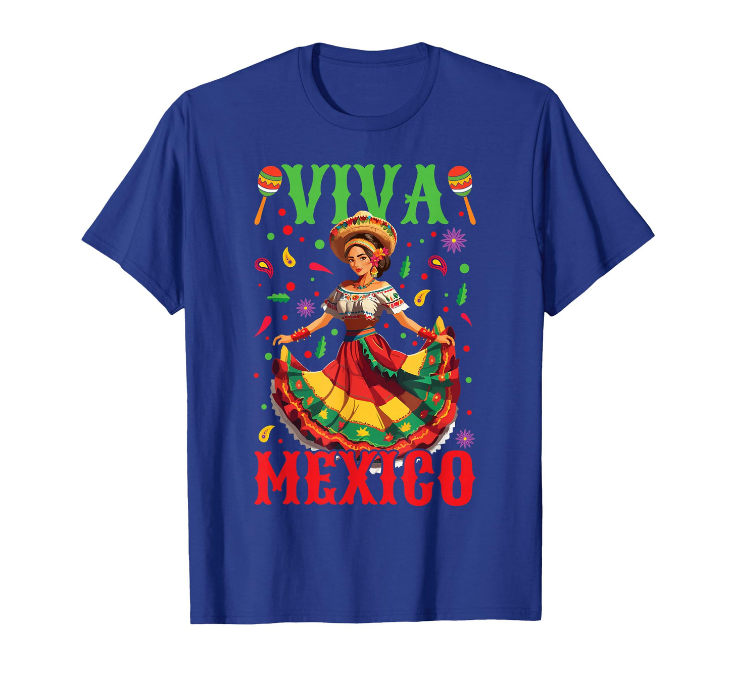 Viva Mexico Independence Mexican Lady Mexican Day T-Shirt