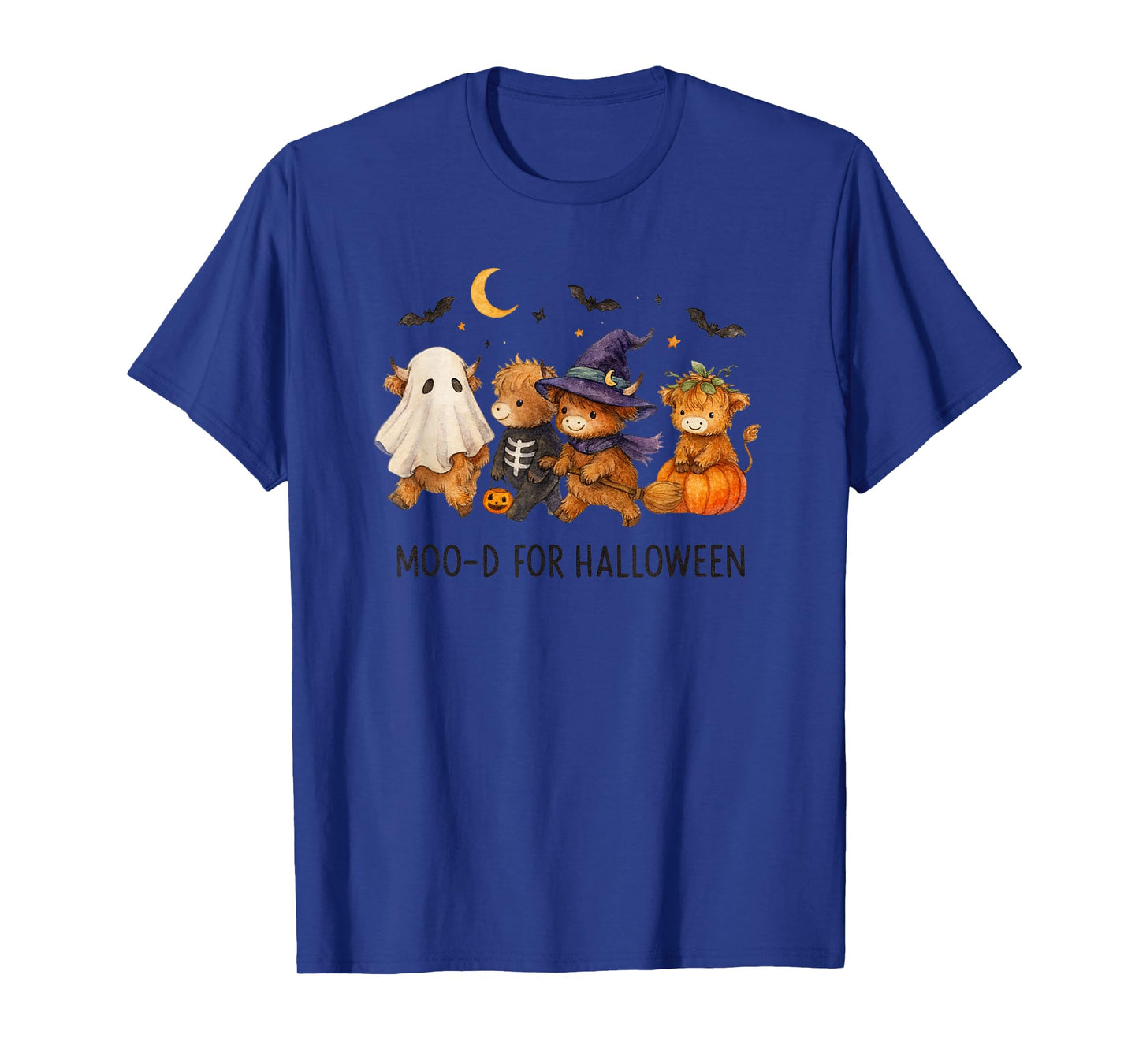 Moo-d for Halloween Highland Cow Cute Costume Squad T-Shirt