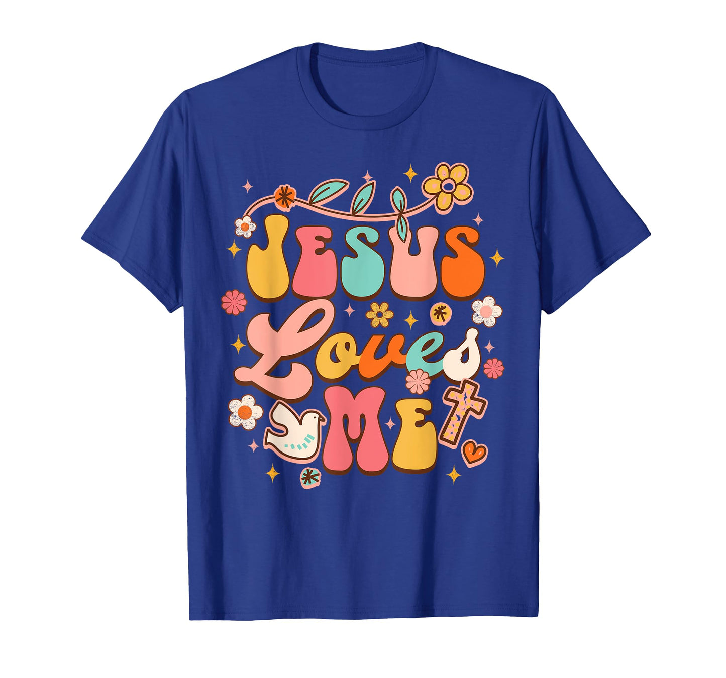 Jesus Loves Me Groovy Christian God Lover Religious Baby T-Shirt