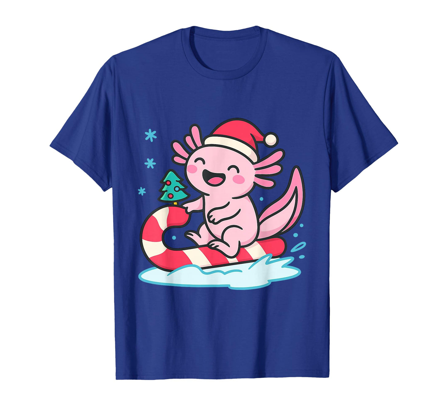 Funny Christmas Axolotl Sleigh Ride Holiday T-Shirt
