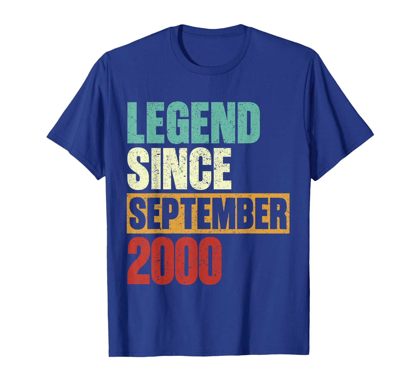 Vintage Legend Since September 2000 25th Birthday Men Women T-Shirt