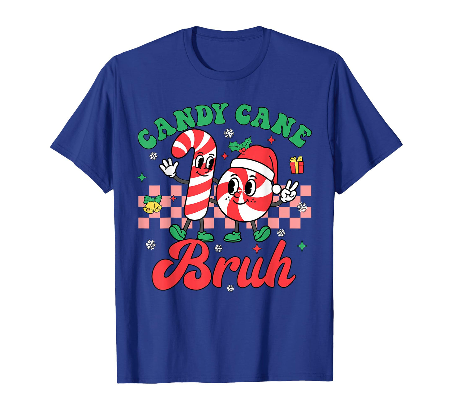 Candy Cane Bruh Christmas Love Candy Boys Girls Kids Xmas T-Shirt