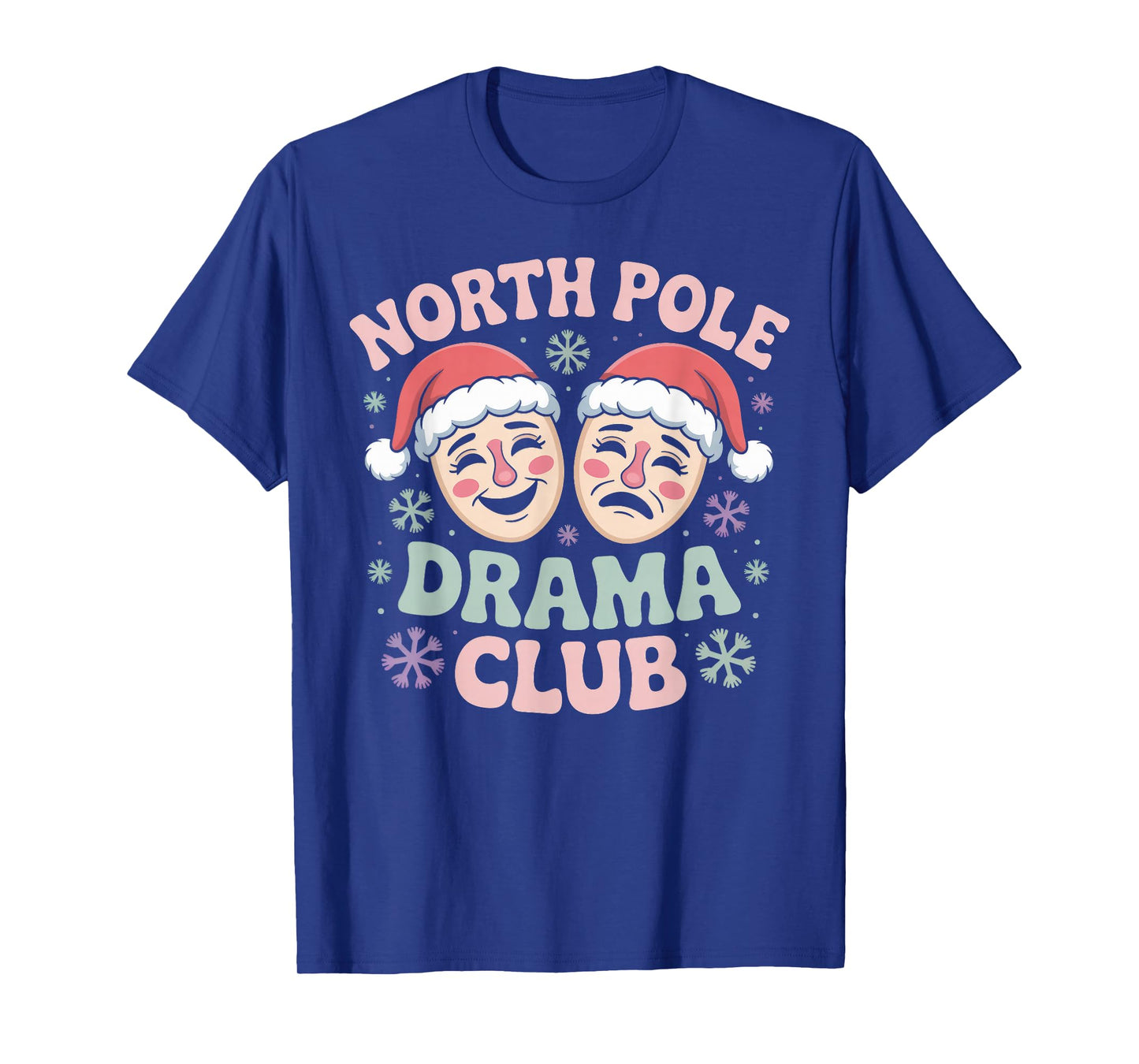 North Pole Drama Club Christmas Theater Retro T-Shirt