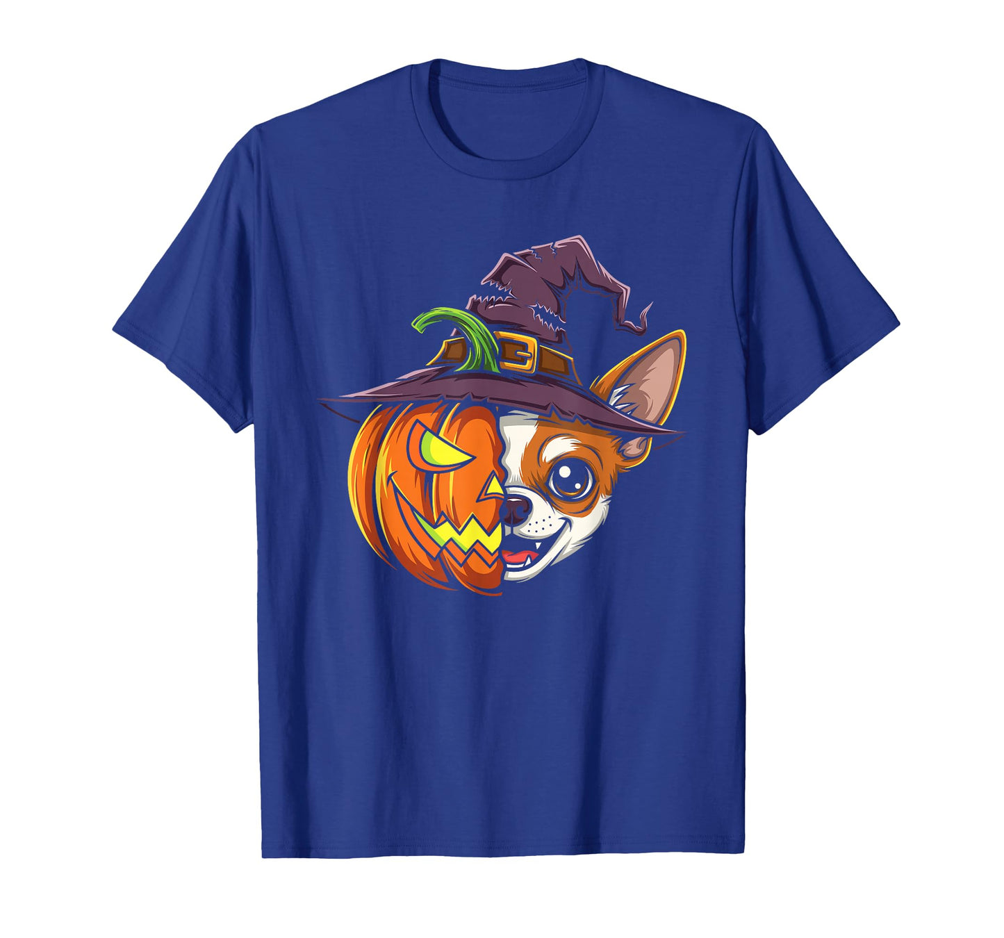 Chihuahua Pumpkin Jack O Lantern Halloween Kids Mens Womens T-Shirt