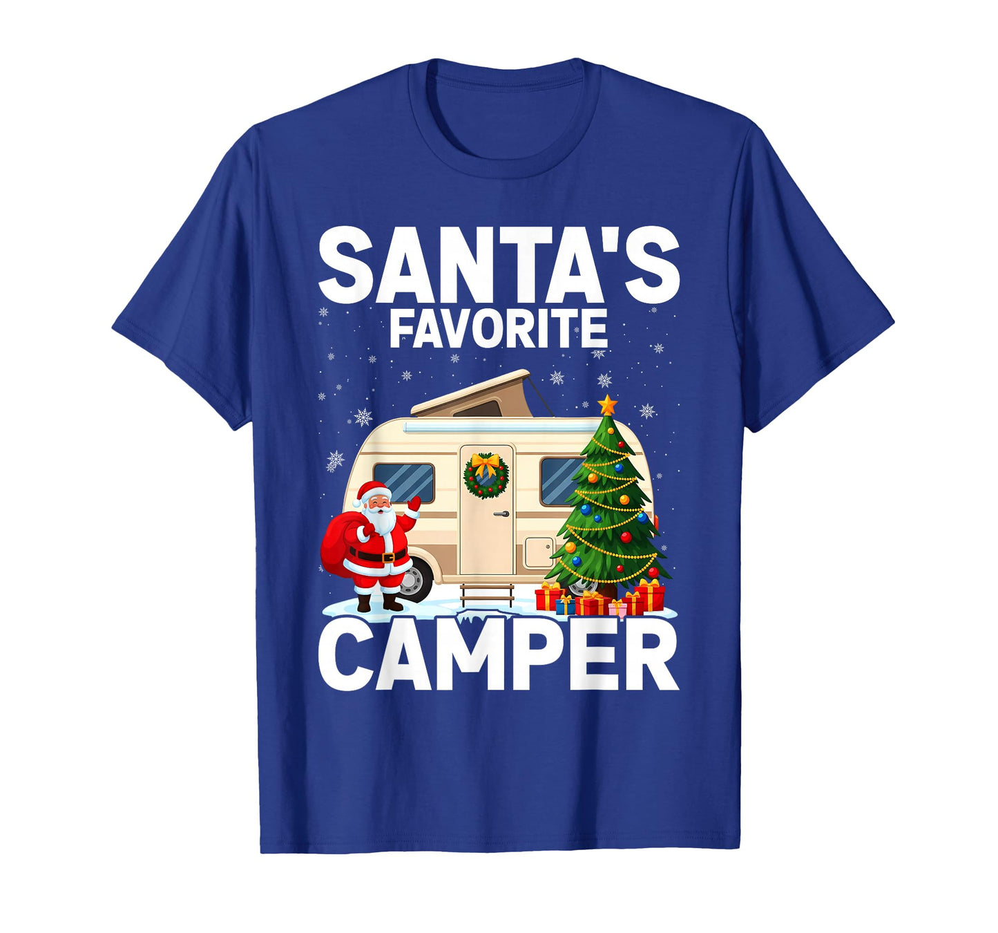 Camper Camping Christmas Santa's Favorite Funny Xmas T-Shirt