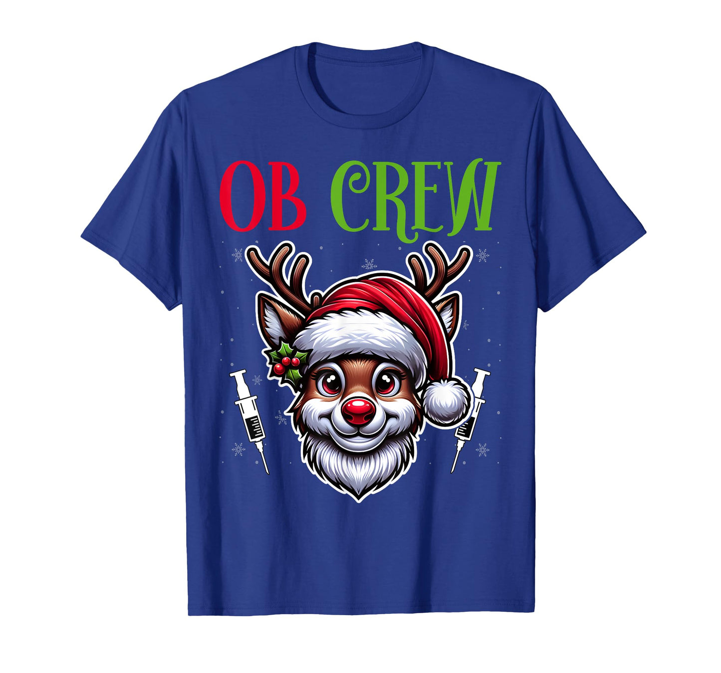 OB Crew Obstetrics Nurse Christmas Santa Hat OB Nurse Gifts T-Shirt