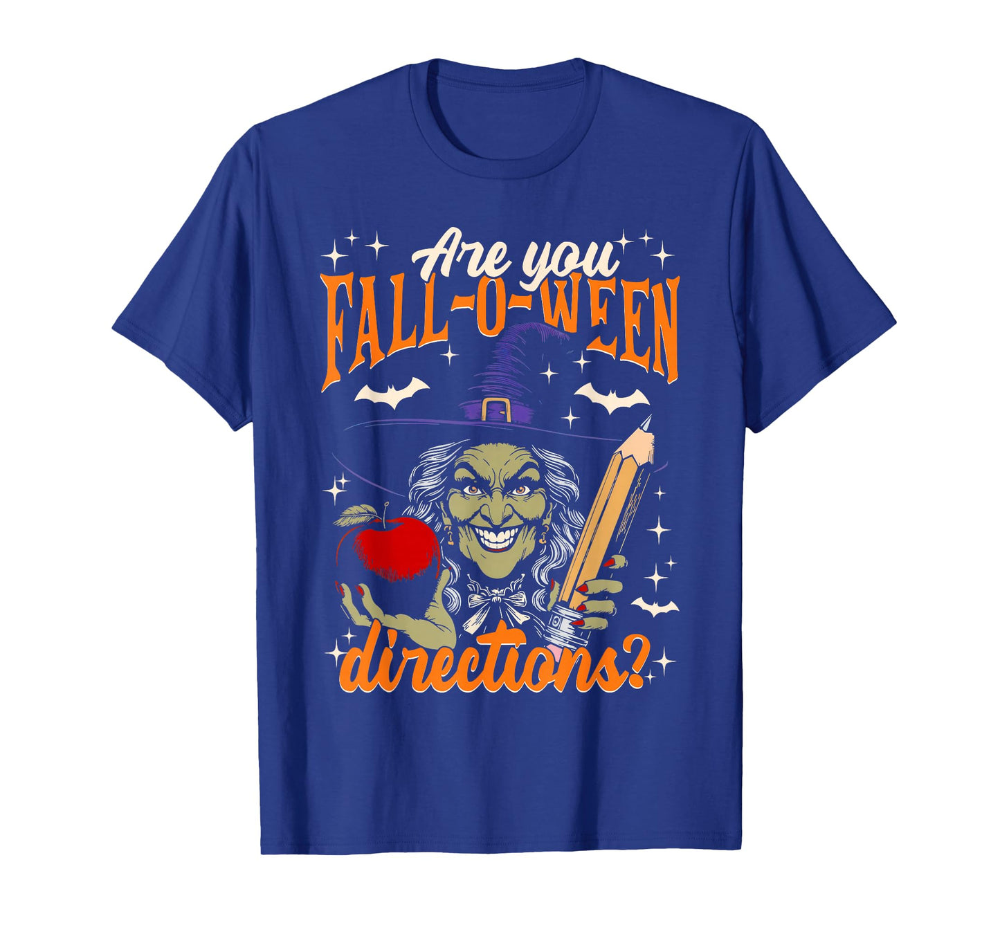 Retro are You Fall O Ween Directions Teacher Halloween Witch T-Shirt