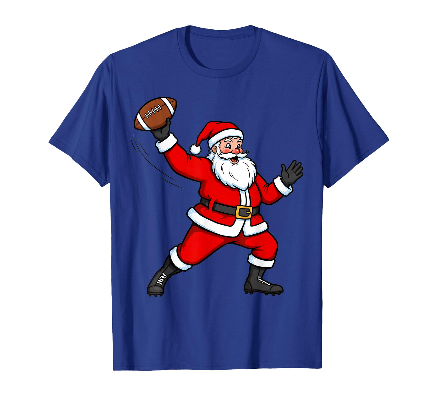 Christmas Football Player Cute Santa Xmas Boys Men Kids T-Shirt