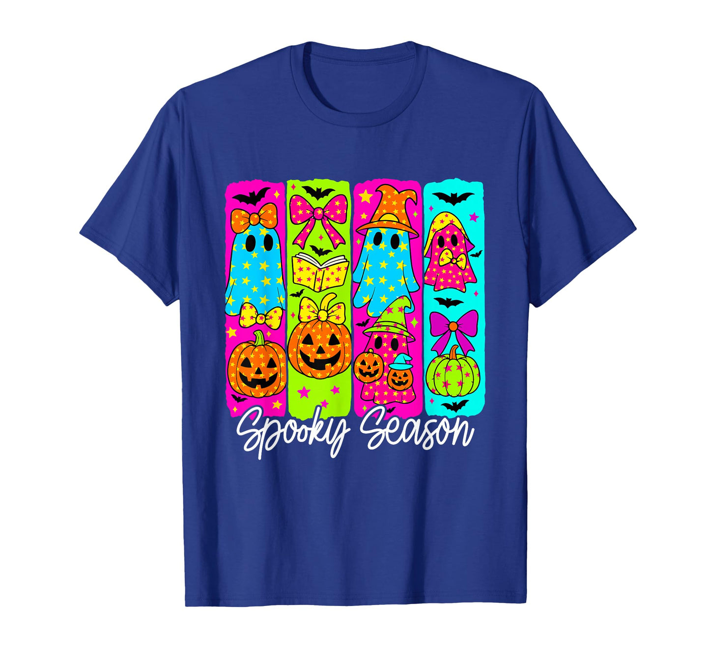 Coquette Bow Ghost Halloween Spooky Season Boo Ghost Pumpkin T-Shirt