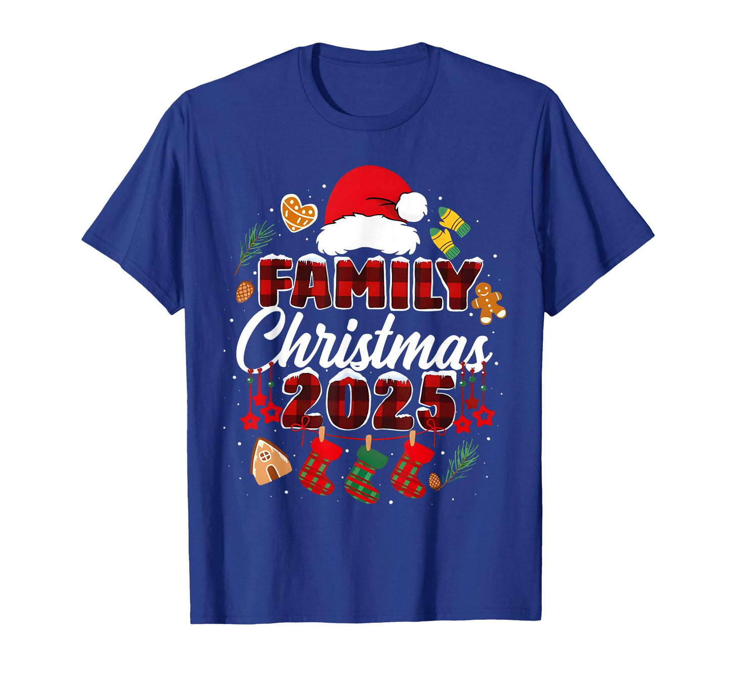 Family Christmas 2025 Matching Outfit Xmas Squad Santa T-Shirt