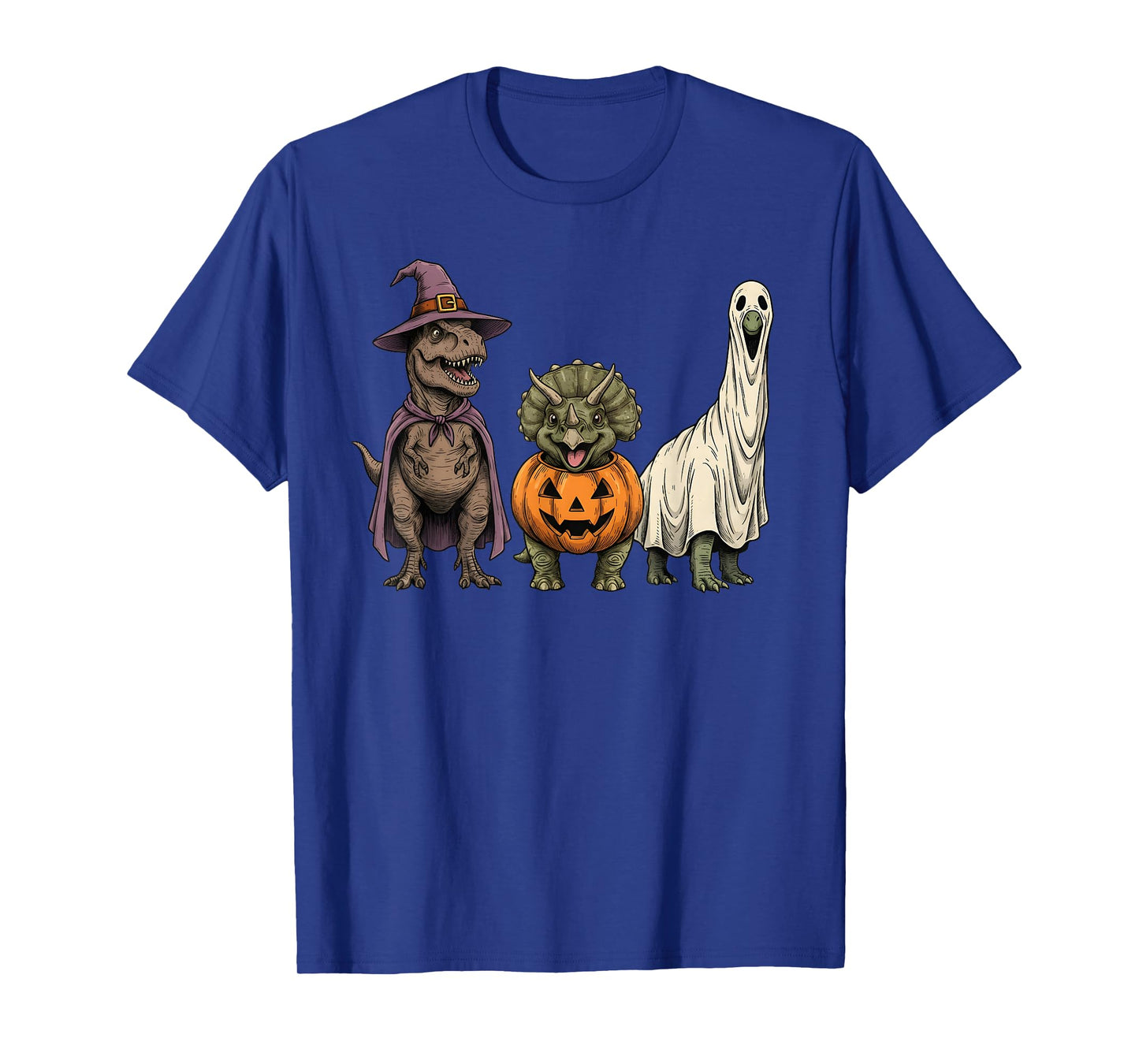 Spooky Ghost Dinosaur Lover Pumpkin Brachiosaurus T-Shirt