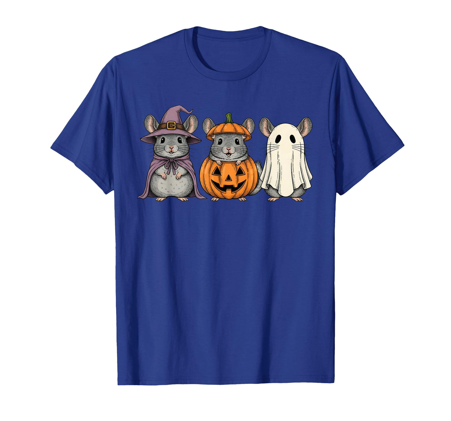 Spooky Ghost Chinchilla Lover Pumpkin Halloween T-Shirt