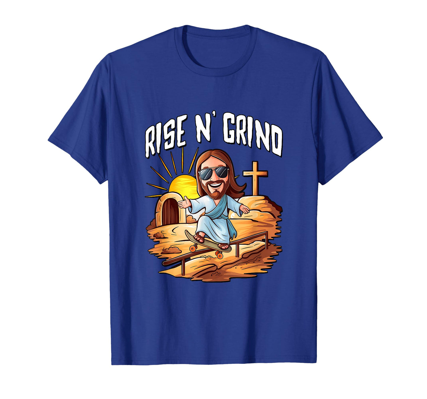 Rise N' Grind - Jesus Riding A Skateboard T-Shirt