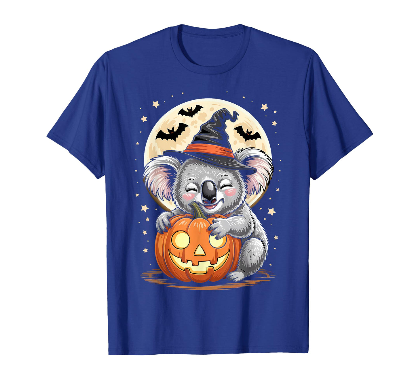 Halloween Koala Witch Hat Pumpkin Spooky T-Shirt