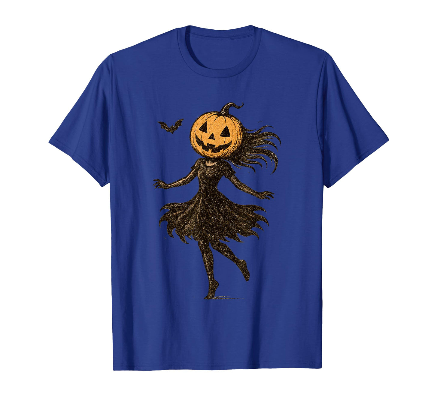 Pumpkin Lady Halloween Scary Gothic Goth Spooky Season T-Shirt