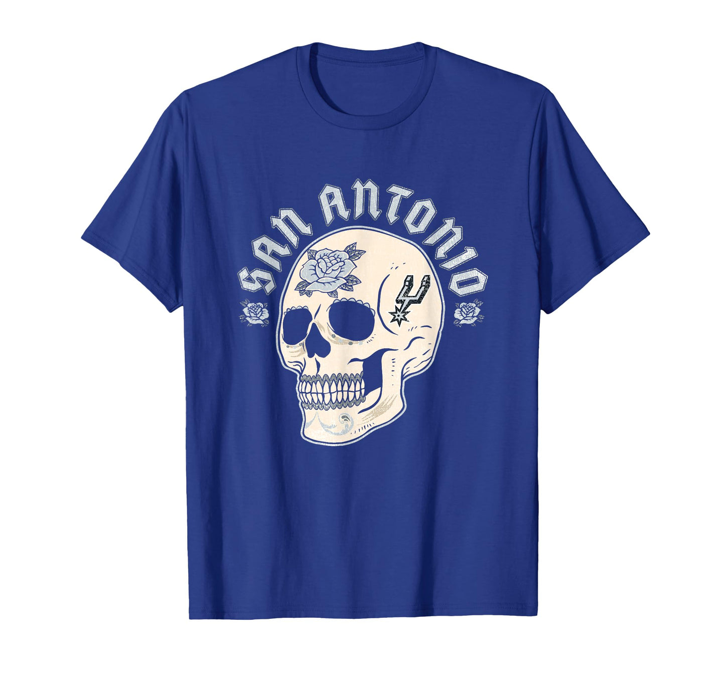 NBA San Antonio Spurs Halloween Floral Skull T-Shirt