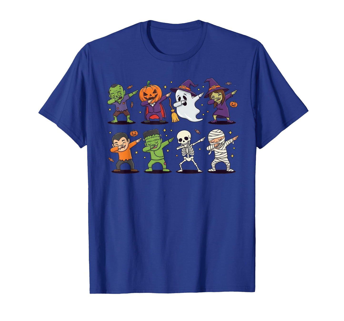 Funny Dabbing Halloween Scary Pumpkin Design T-Shirt