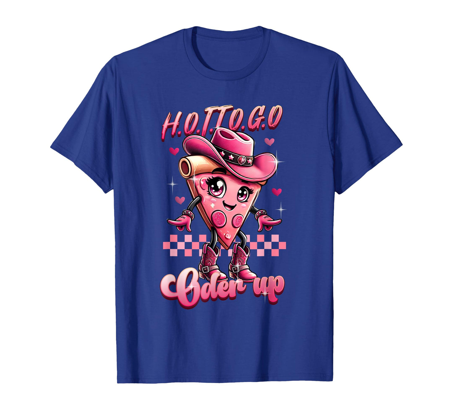 Retro Hot-To-Go Cute Pizza Cartoon Vintage Aesthetic T-Shirt