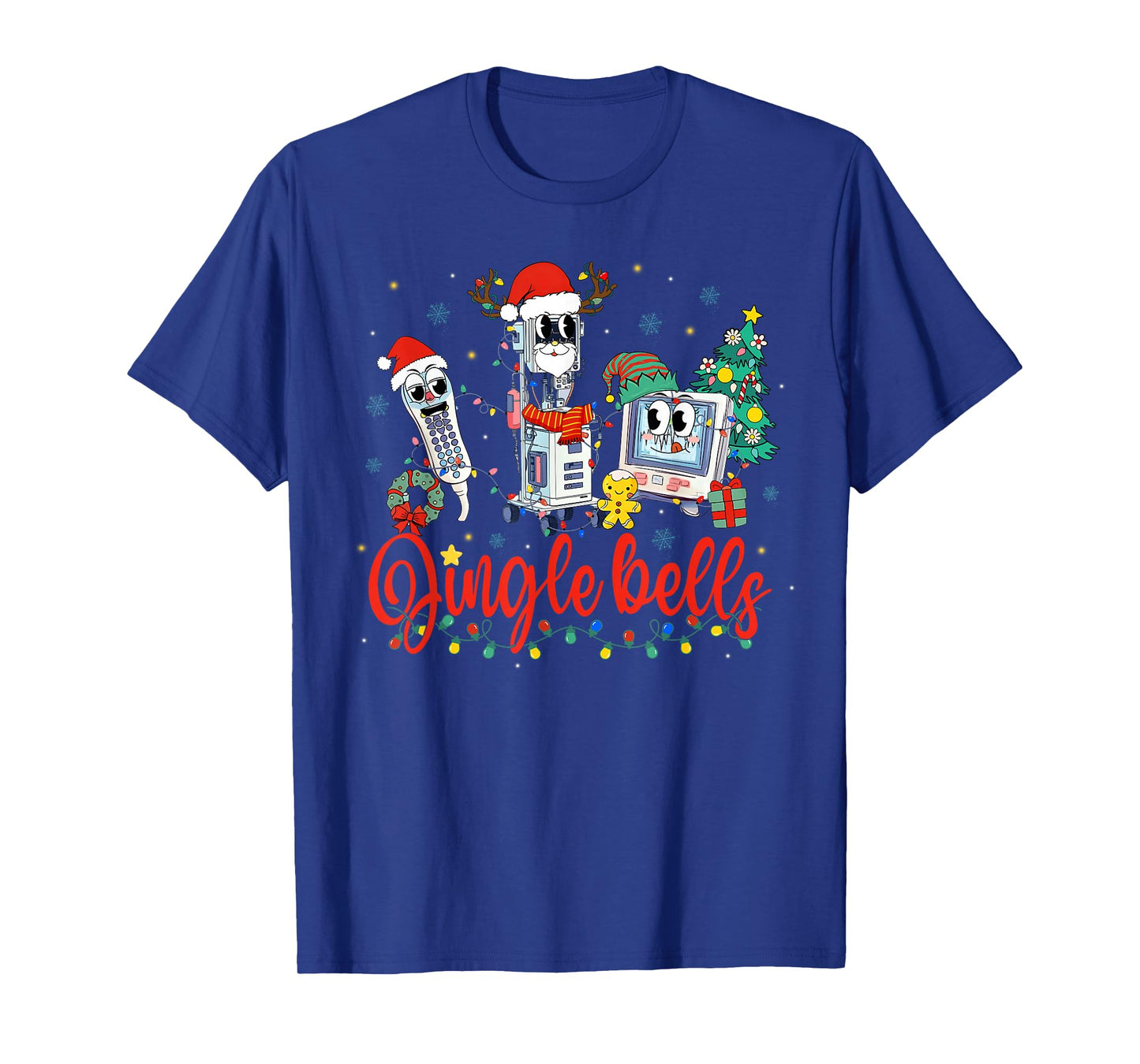 Funny Jingle Bells Telemetry Nurse Christmas Tech Nursing T-Shirt