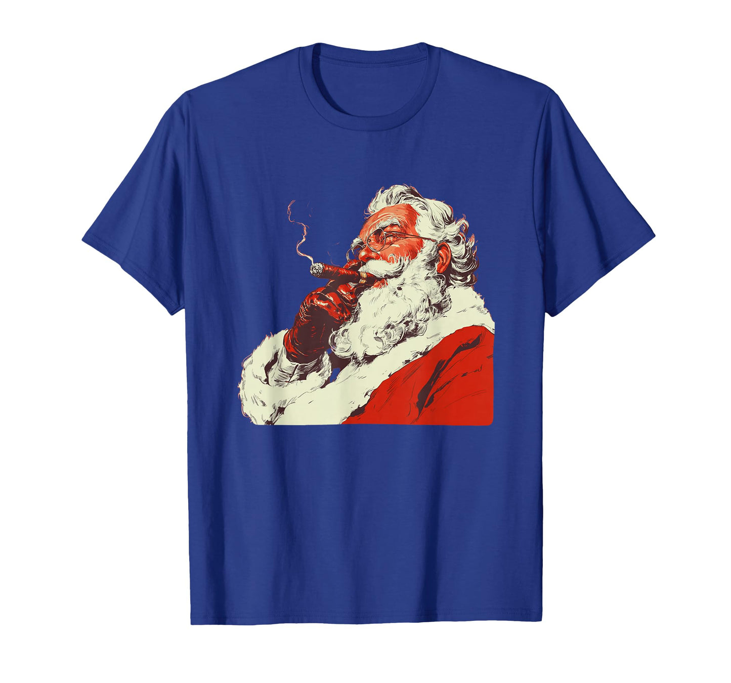 Smoking Santa Costume for Christmas Cigar Lovers T-Shirt