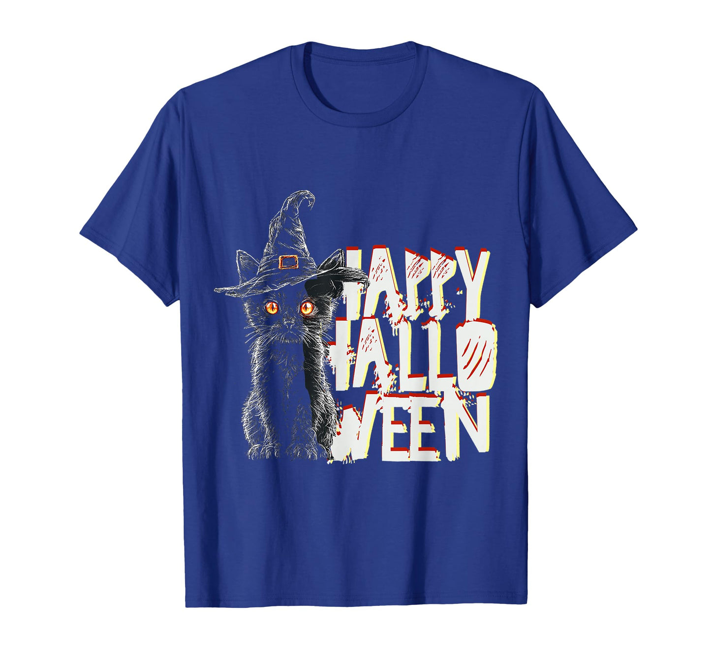Happy Halloween Costume Cat Witch Animal Fun T-Shirt