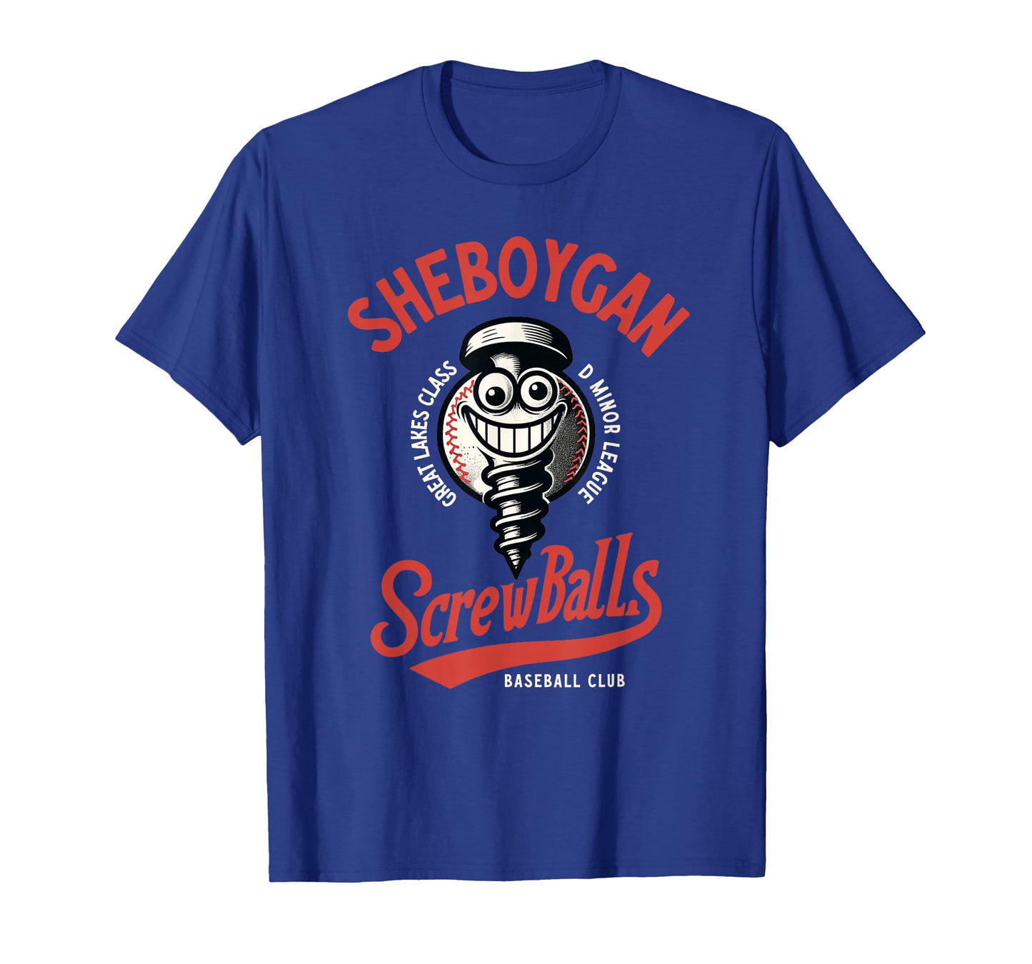 Sheboygan Screwballs Retro Minor League Baseball Team T-Shirt