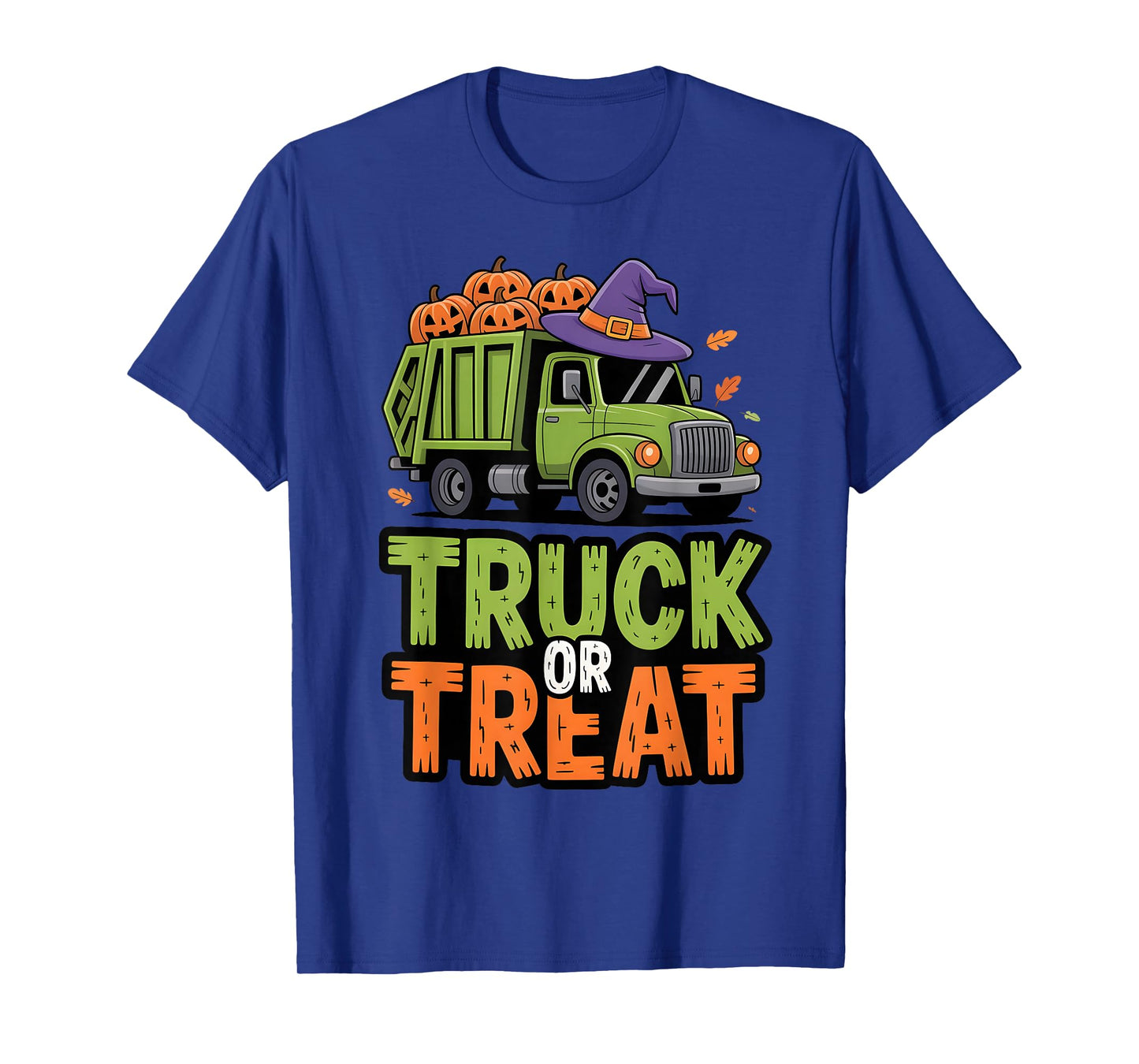 Kids Garbage Truck Pumpkins Toddler Baby Boys Halloween Kids T-Shirt