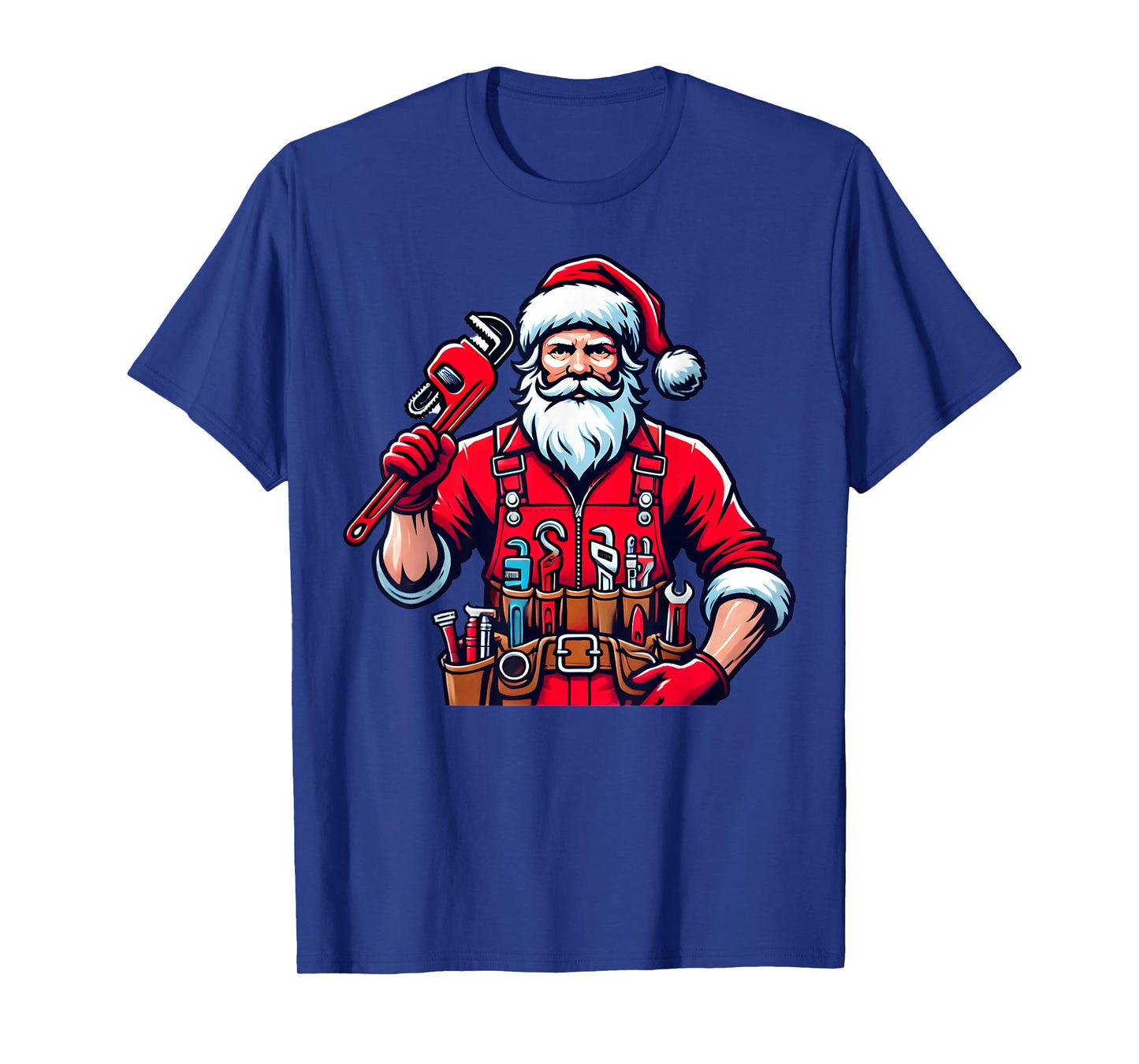 Mechanic Santa Christmas Xmas Funny Graphic Women Men T-Shirt