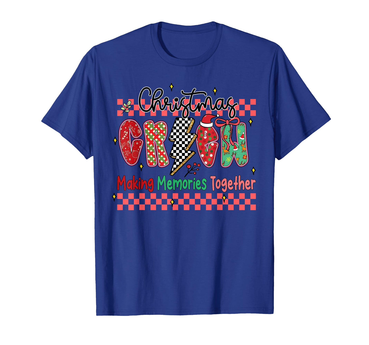 Christmas Crew Xmas Lights Family Matching Pajamas Holiday T-Shirt