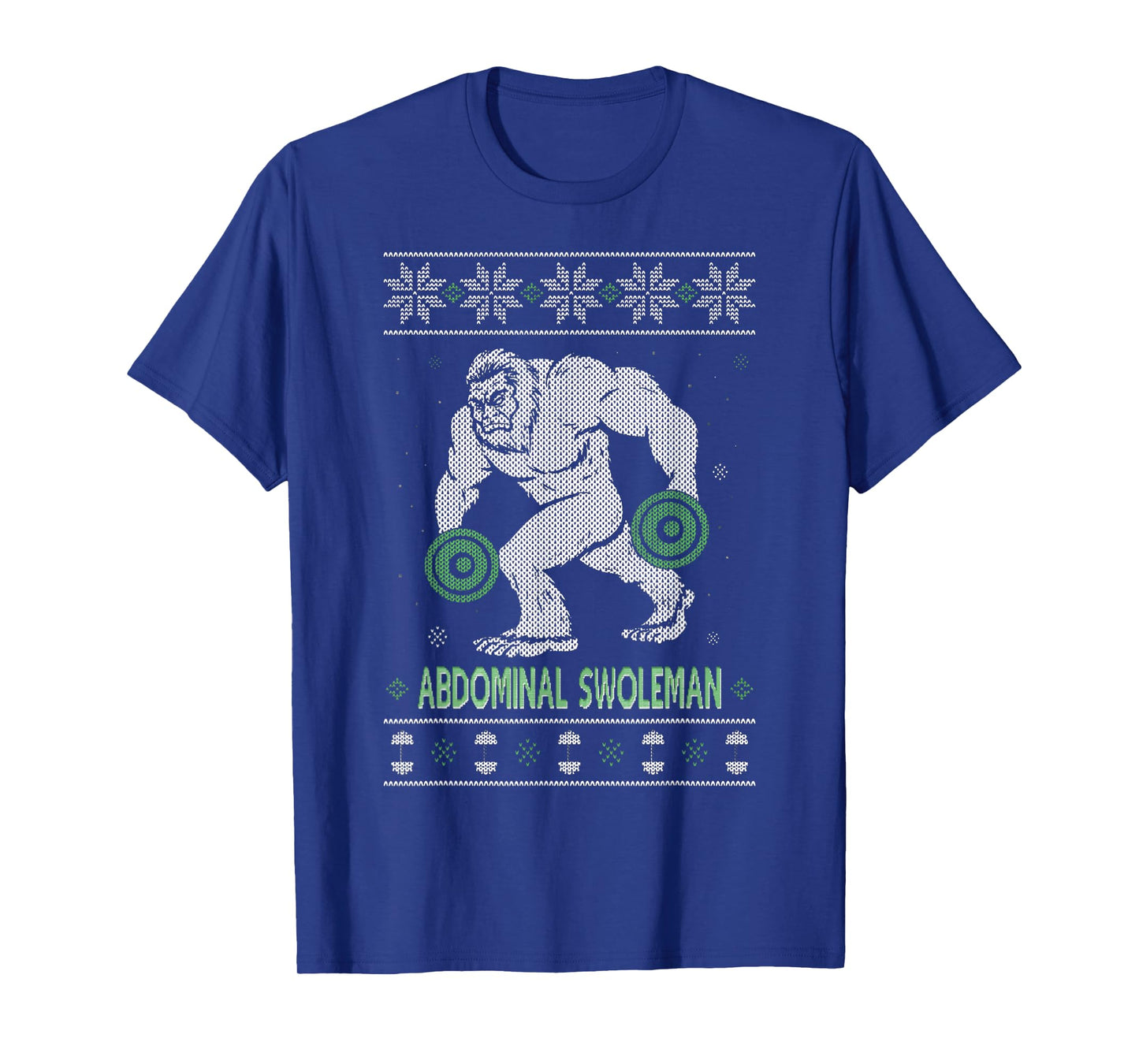 Abdominal Swoleman Christmas Gym Weightlifter T-Shirt