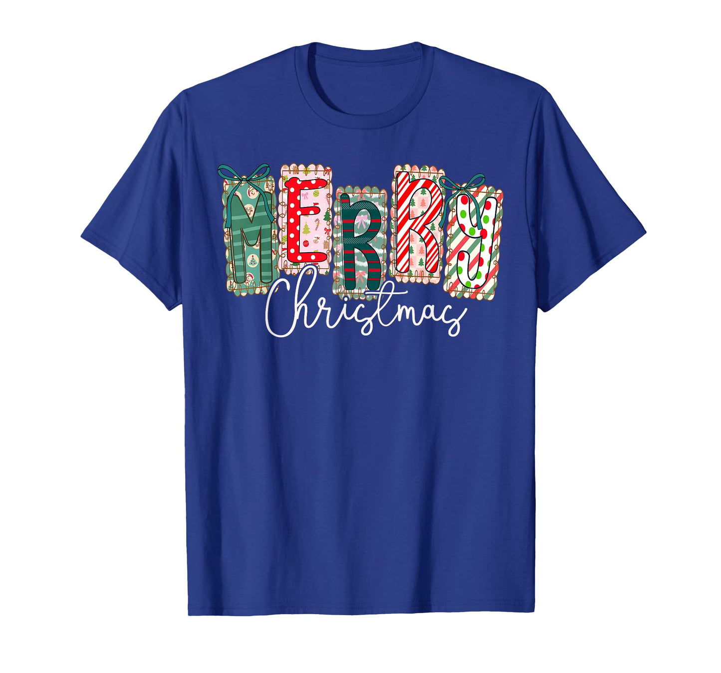 Coquette Bow Merry Christmas Xmas Family Pajamas Holiday T-Shirt