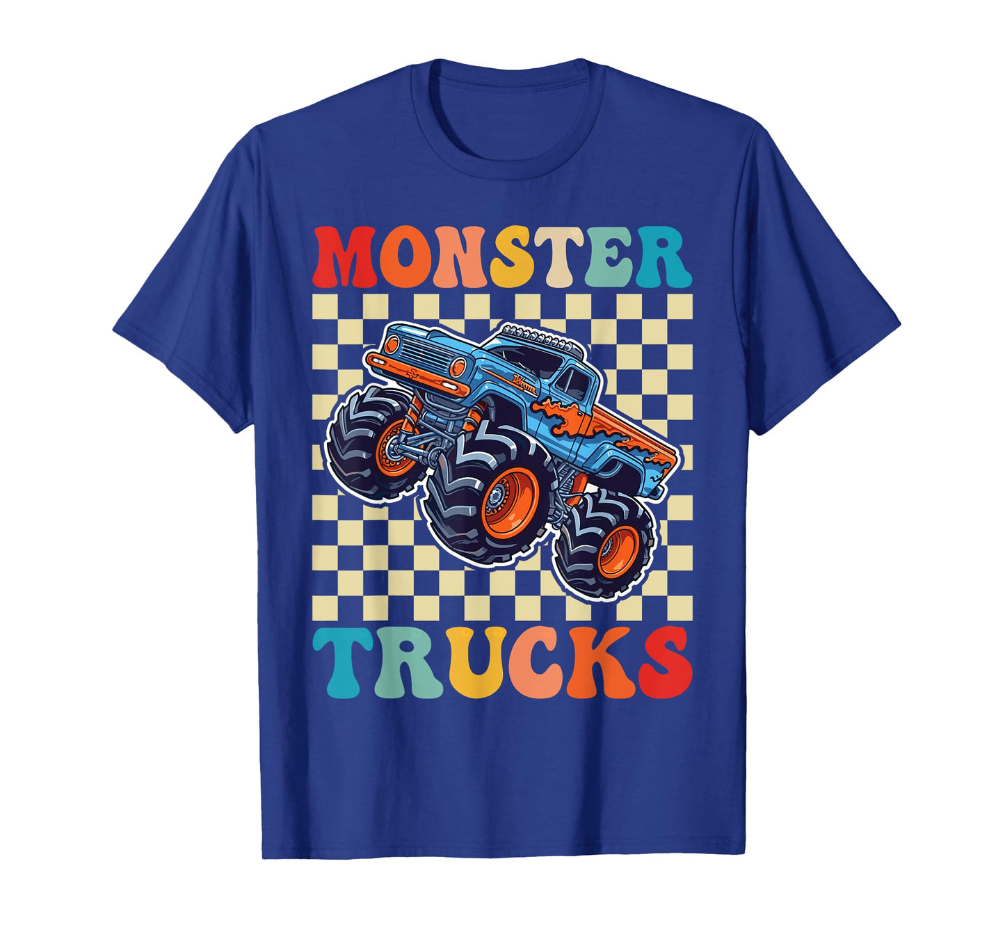 Monster Truck for Toddlers, Kids Monster Truck Retro Vintage T-Shirt