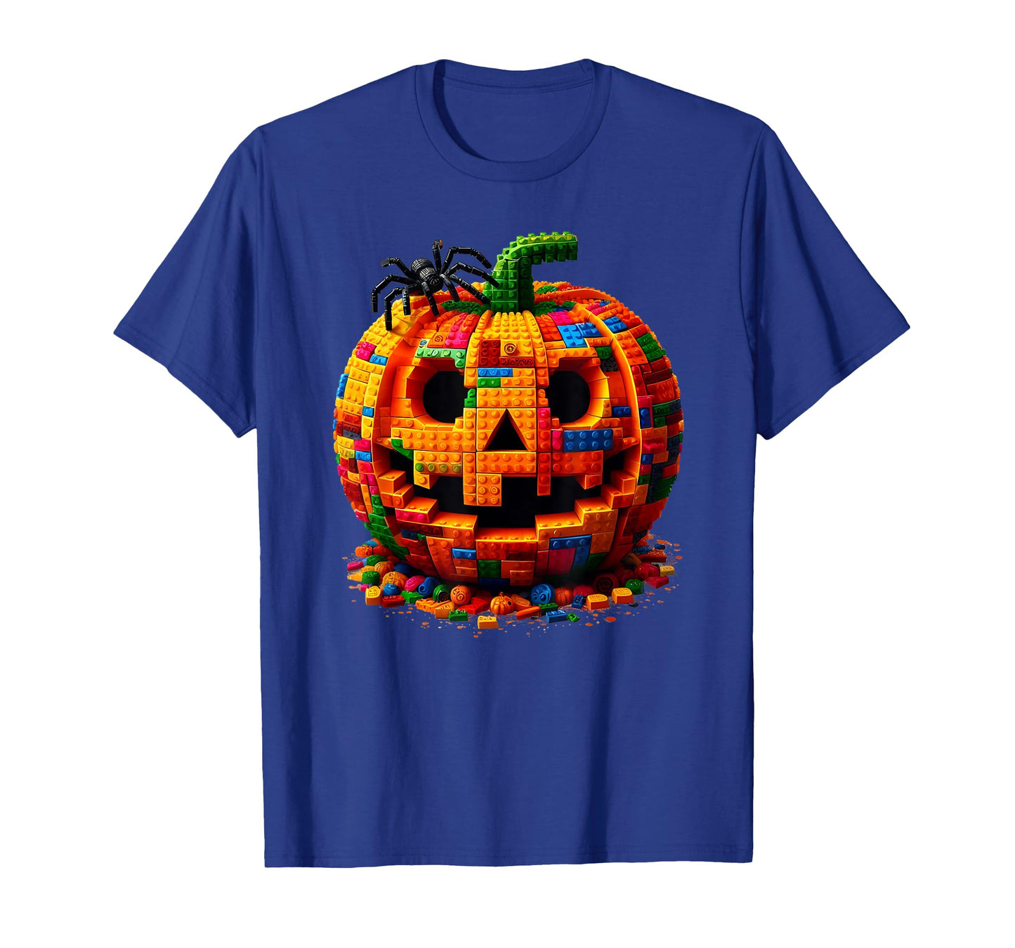 Halloween Master Builder Pumpkin Kids Building Blocks Bricks T-Shirt