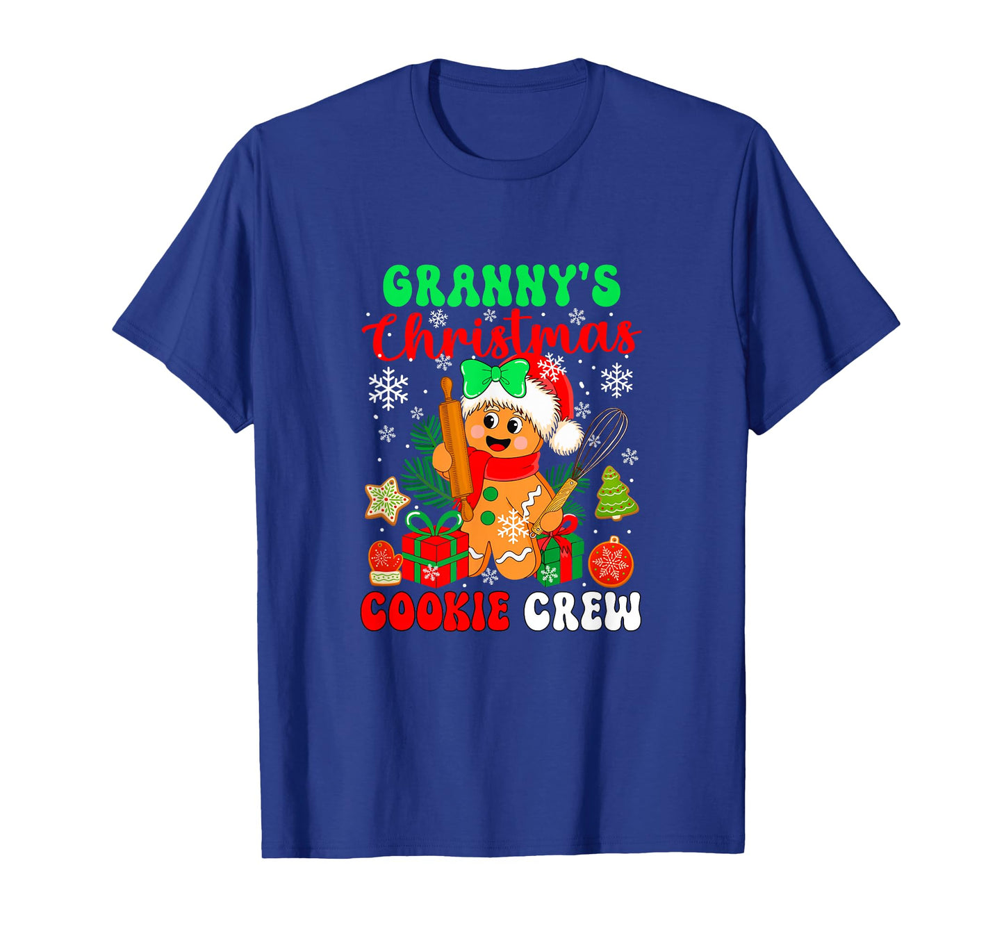 Granny's Christmas Cookie Crew Santa Gingerbread Baker T-Shirt