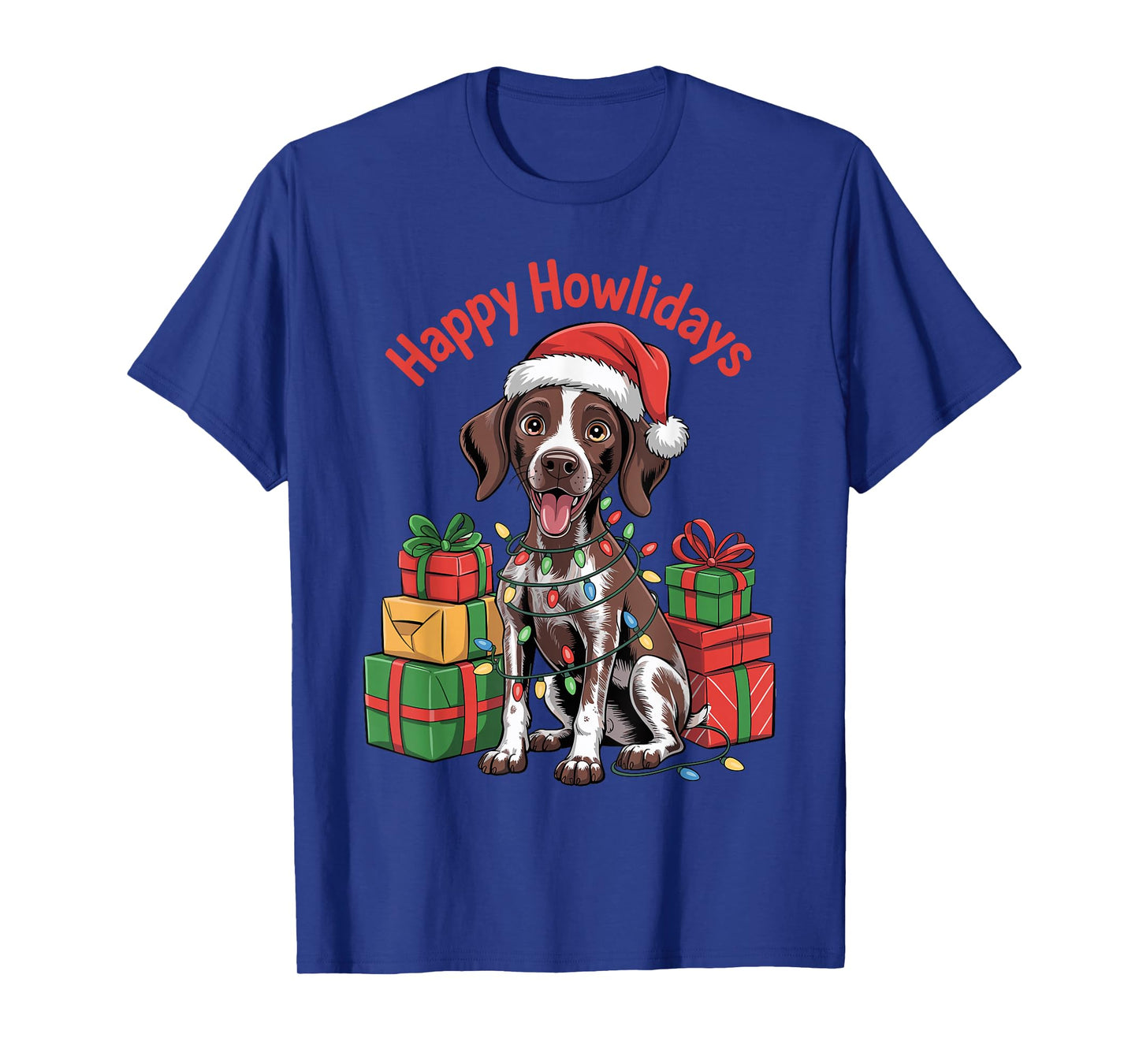 German Shorthaired Pointer Christmas GSP Dog Lover T-Shirt