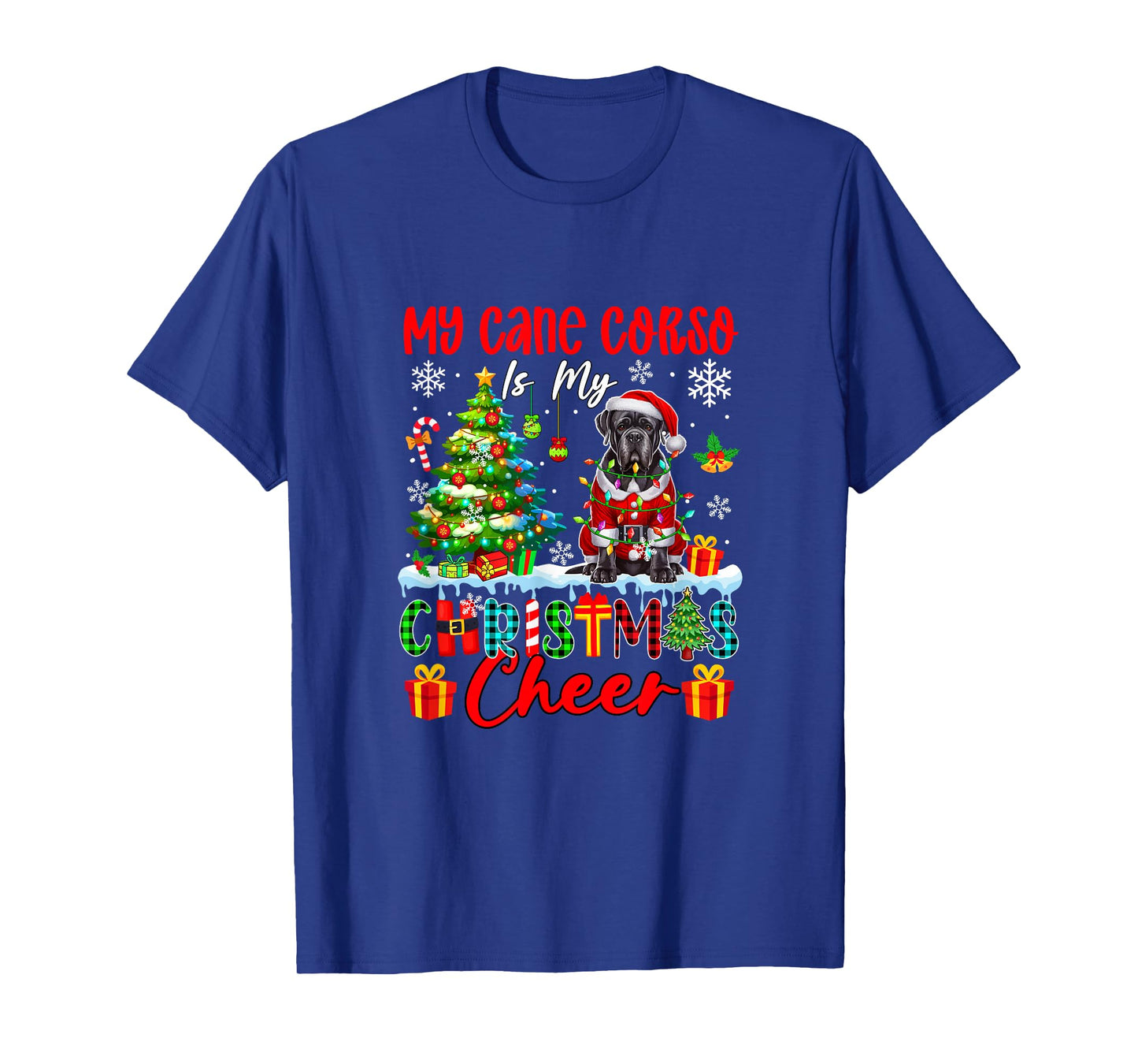 My Cane Corso is My Xmas Cheer Funny Santa Dog Owner Kids T-Shirt