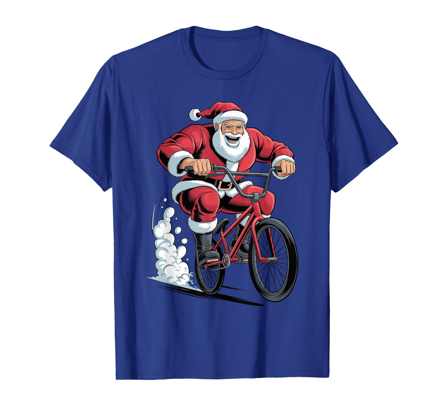 Santa Riding BMX Lover Funny Holiday Christmas Xmas Pajama T-Shirt