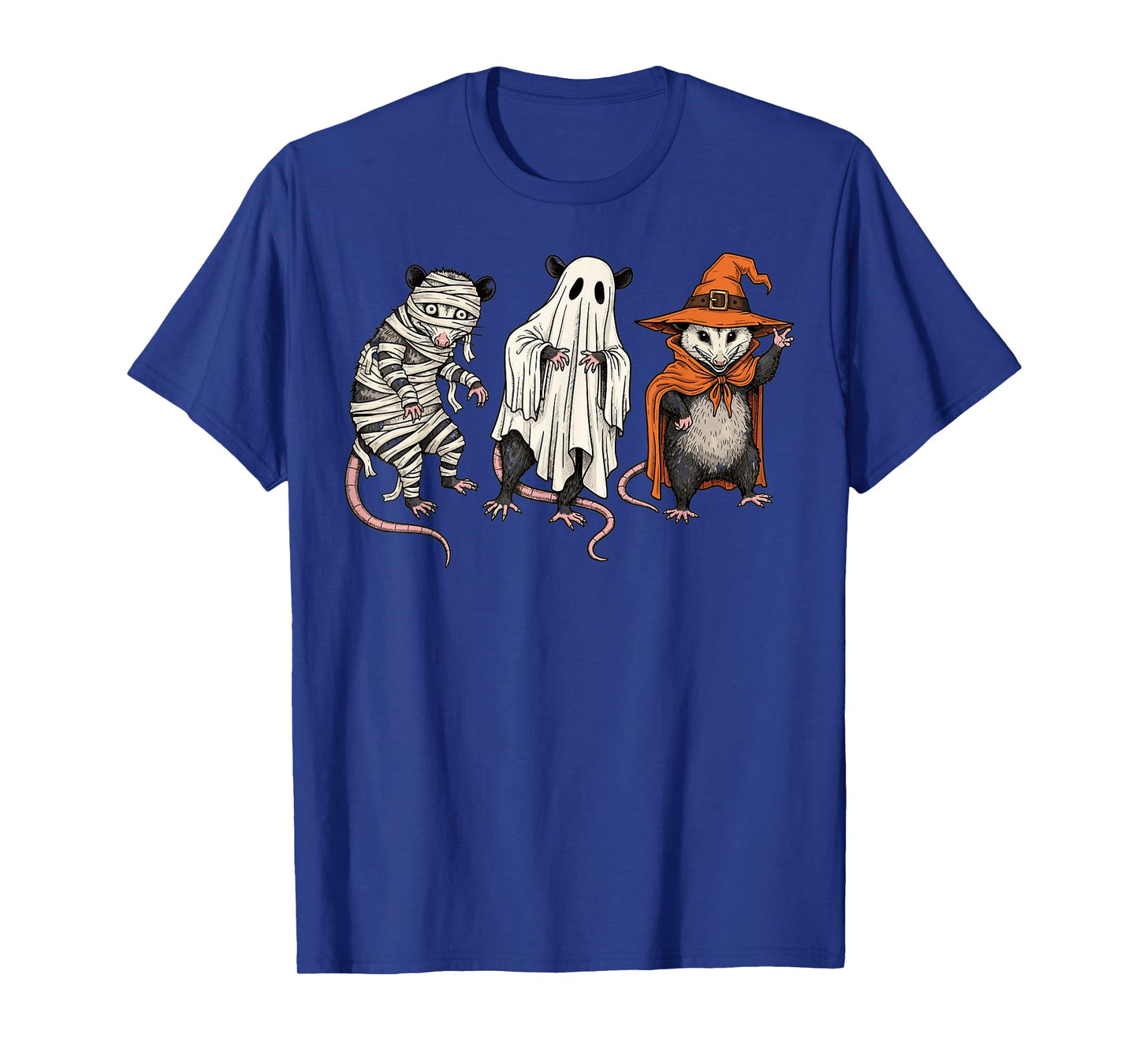 Halloween Possum Costumes Funny Mummy Ghost Witch T-Shirt