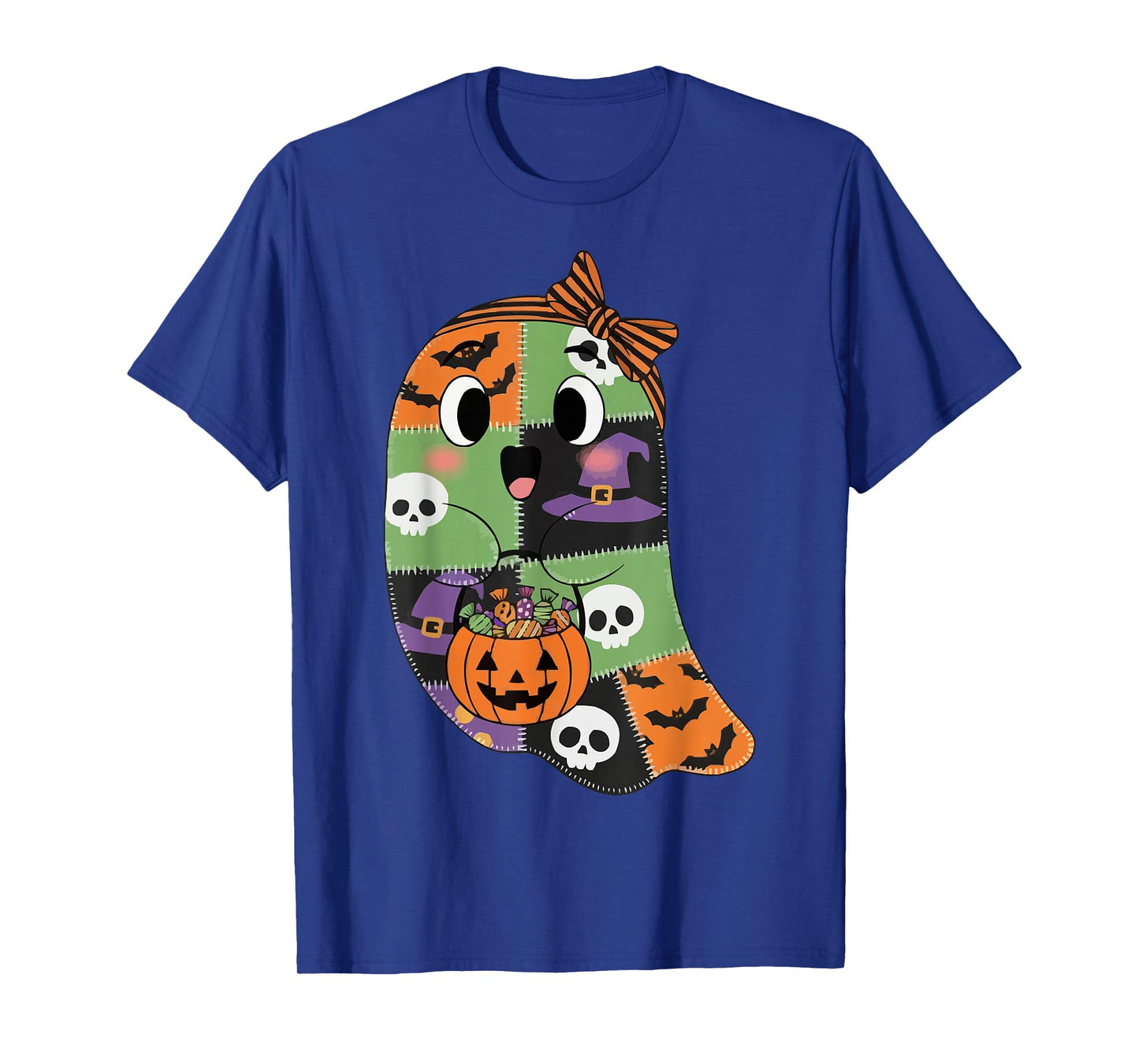 Halloween Patchwork Ghost with Candy T-Shirt