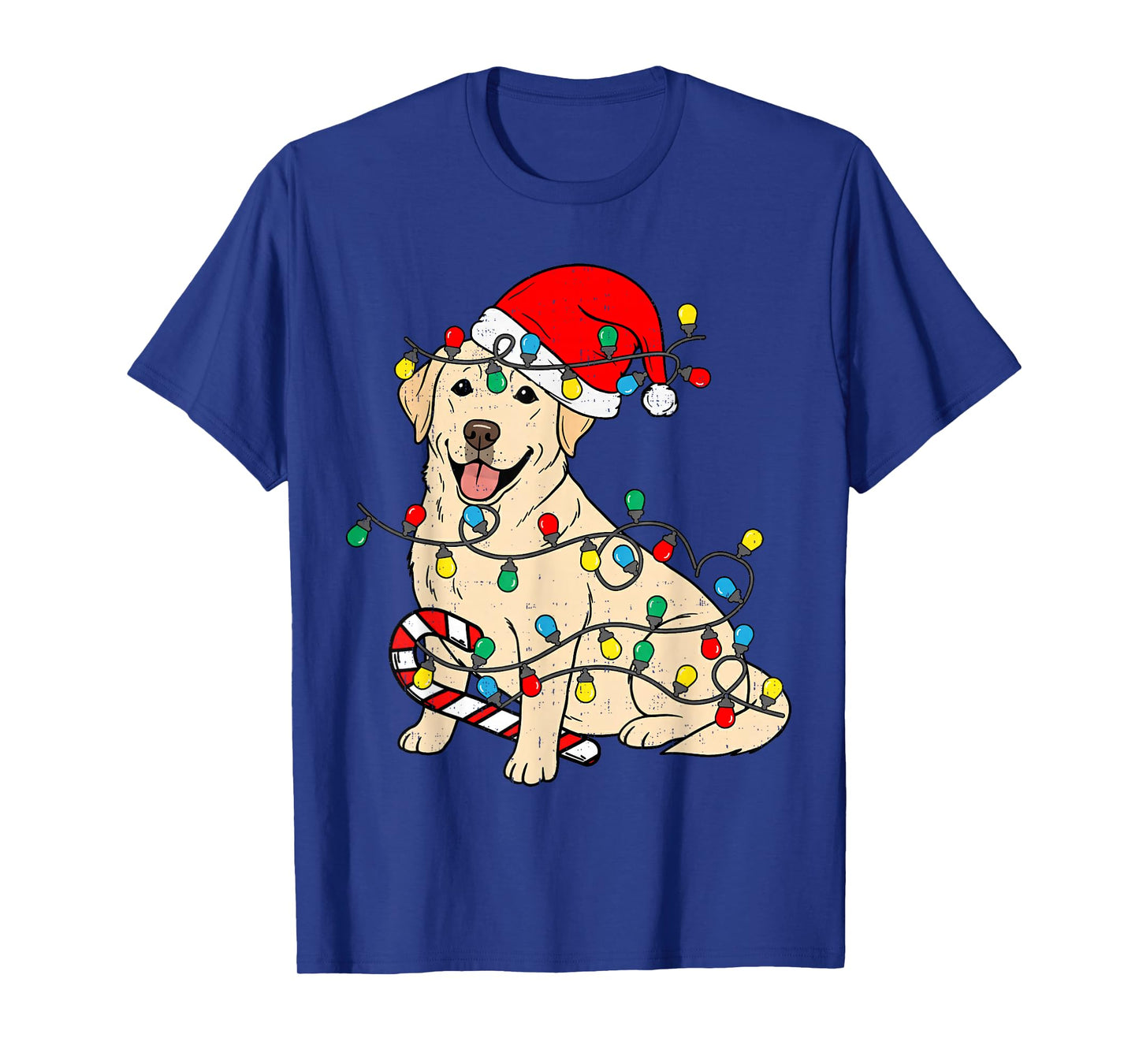 Labrador Retriever Dog Christmas Lights Xmas Pet Dog Lover T-Shirt