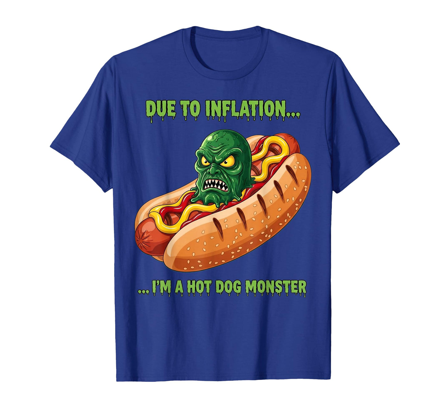 Hot Dog Monster Halloween Costume Funny Halloween 2025 T-Shirt