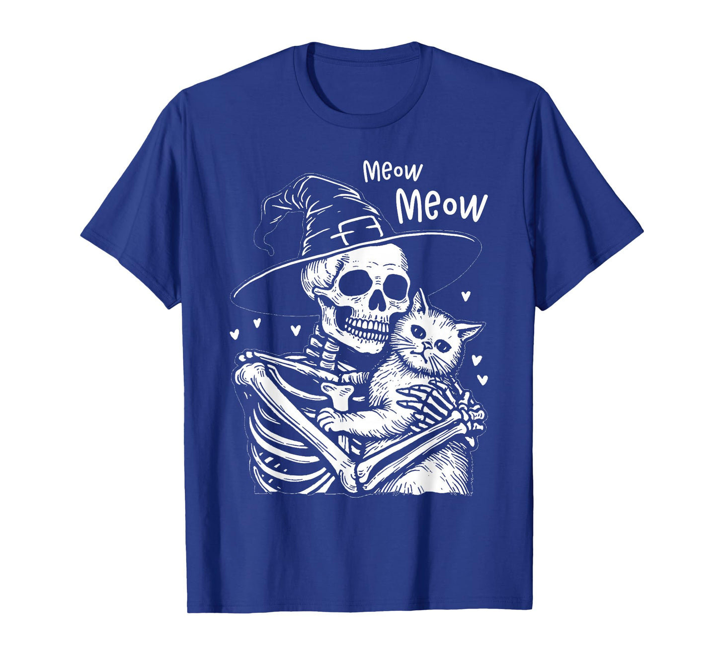 Cute Black Cat Halloween Costume Fur Skeleton Pet Mom Meow T-Shirt