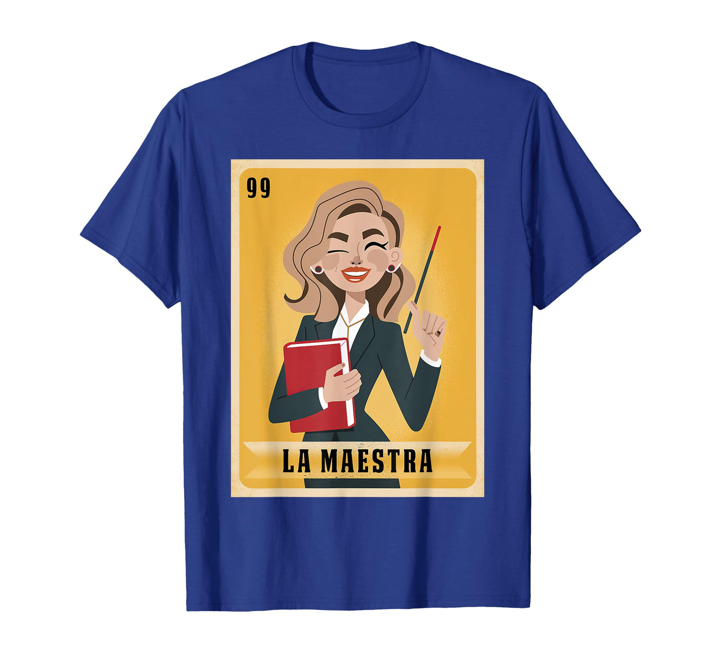 La Maestra Mexican Bingo Card Teacher Lottery Card T-Shirt