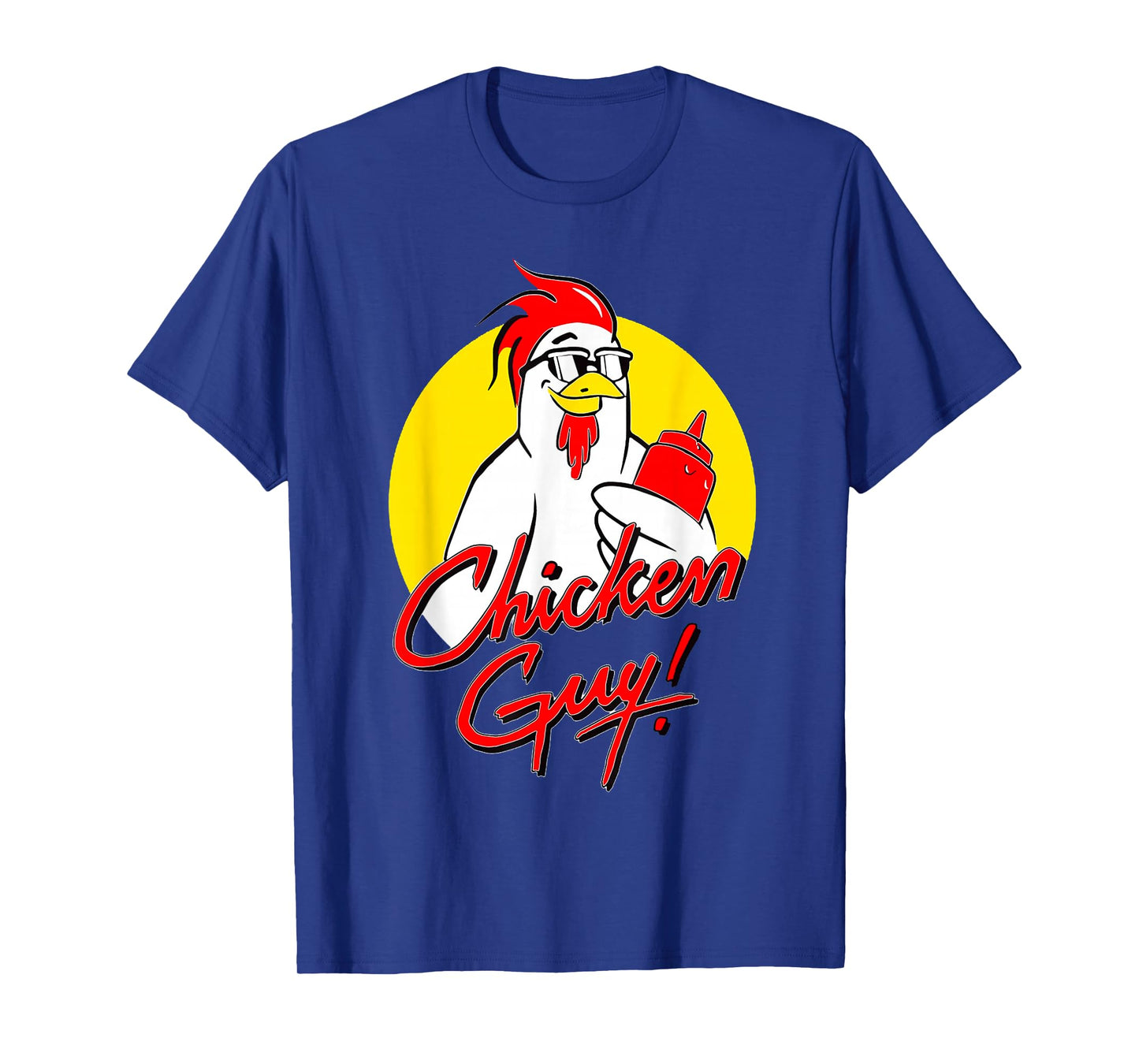 Funny Animal Meme Chicken Guy Cute Retro Basic T-Shirt